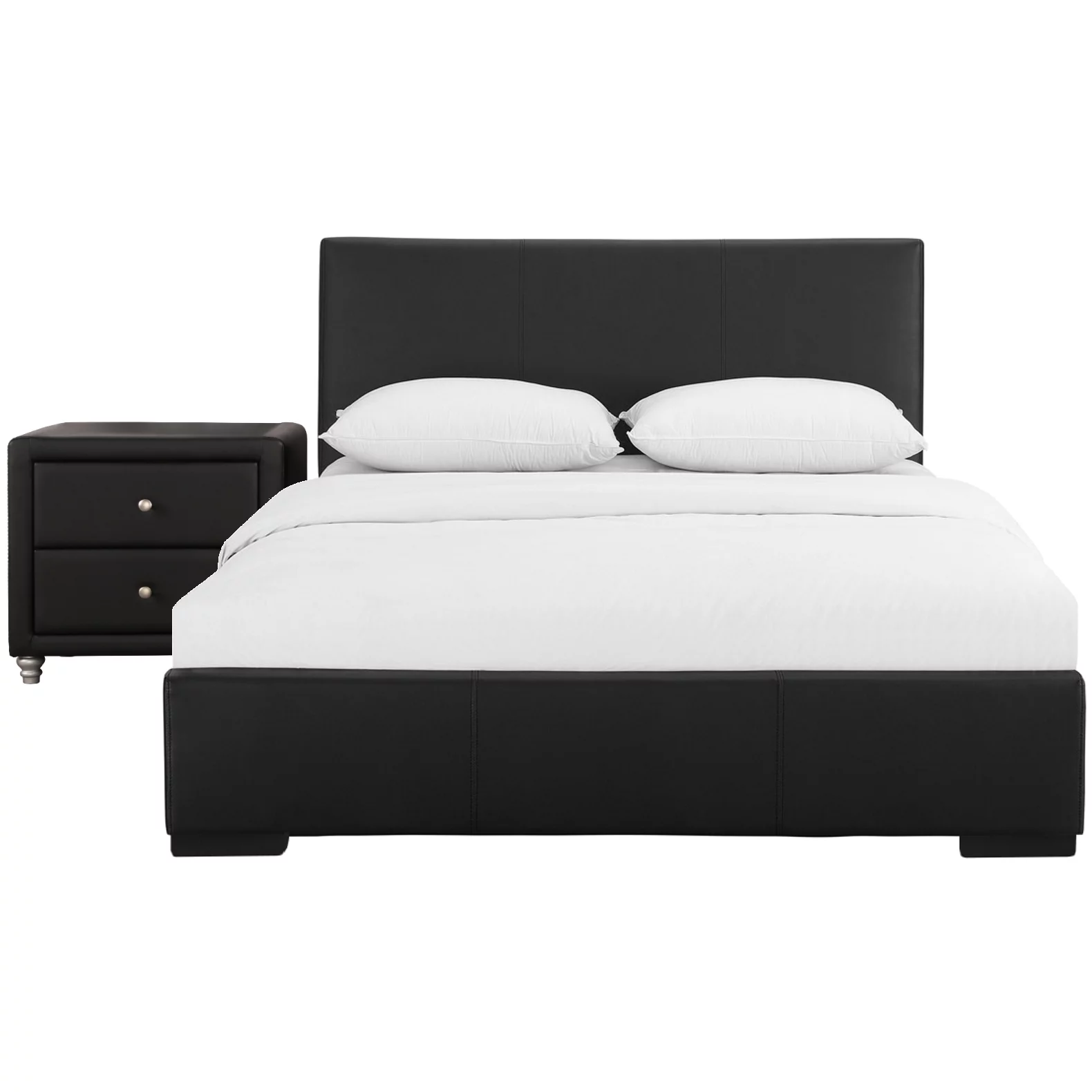 Camden Isle Hindes Platform Bedroom Set | Upholstered | Low Profile | King, Black
