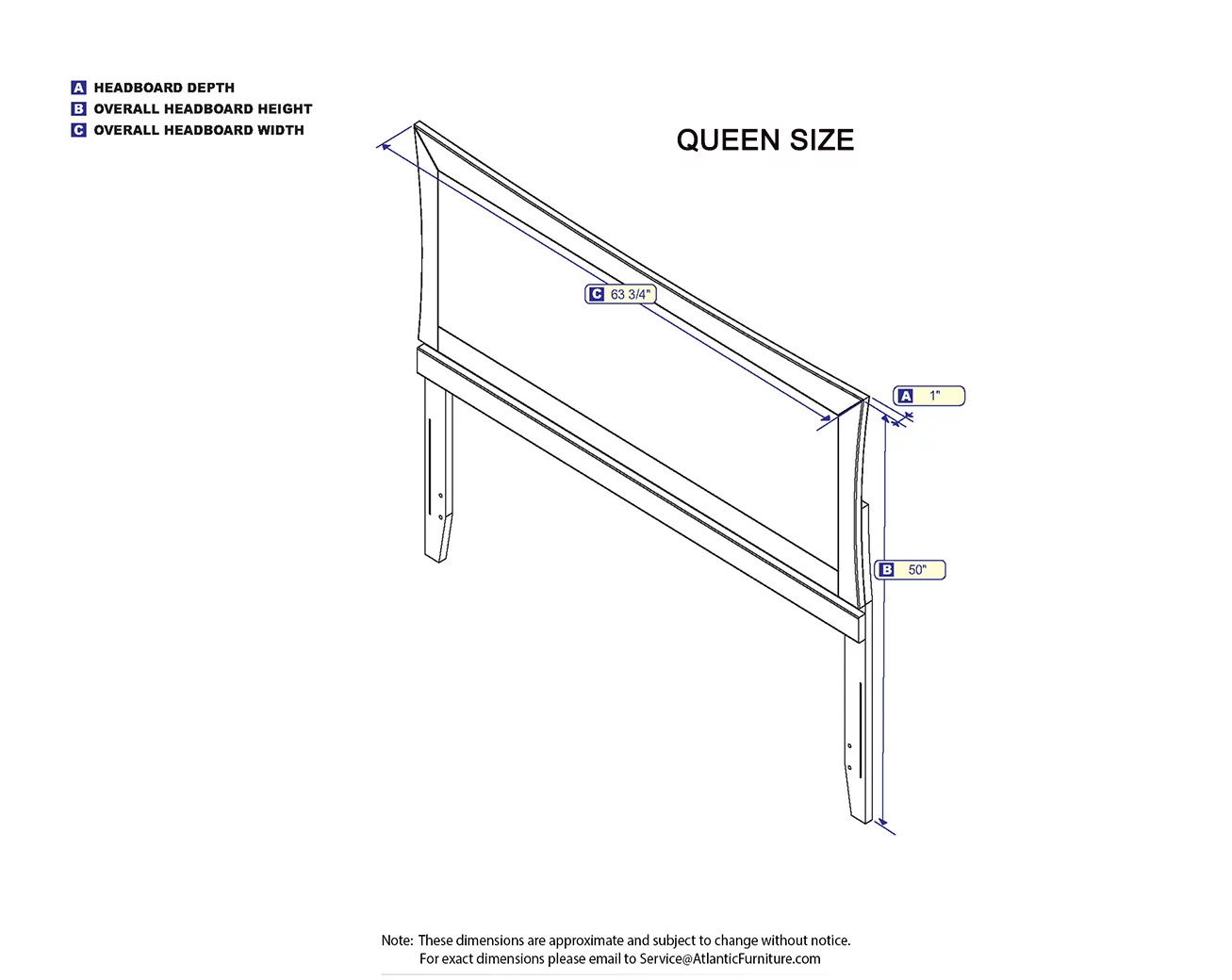 Metro Headboard in Multiple Colors and Sizes