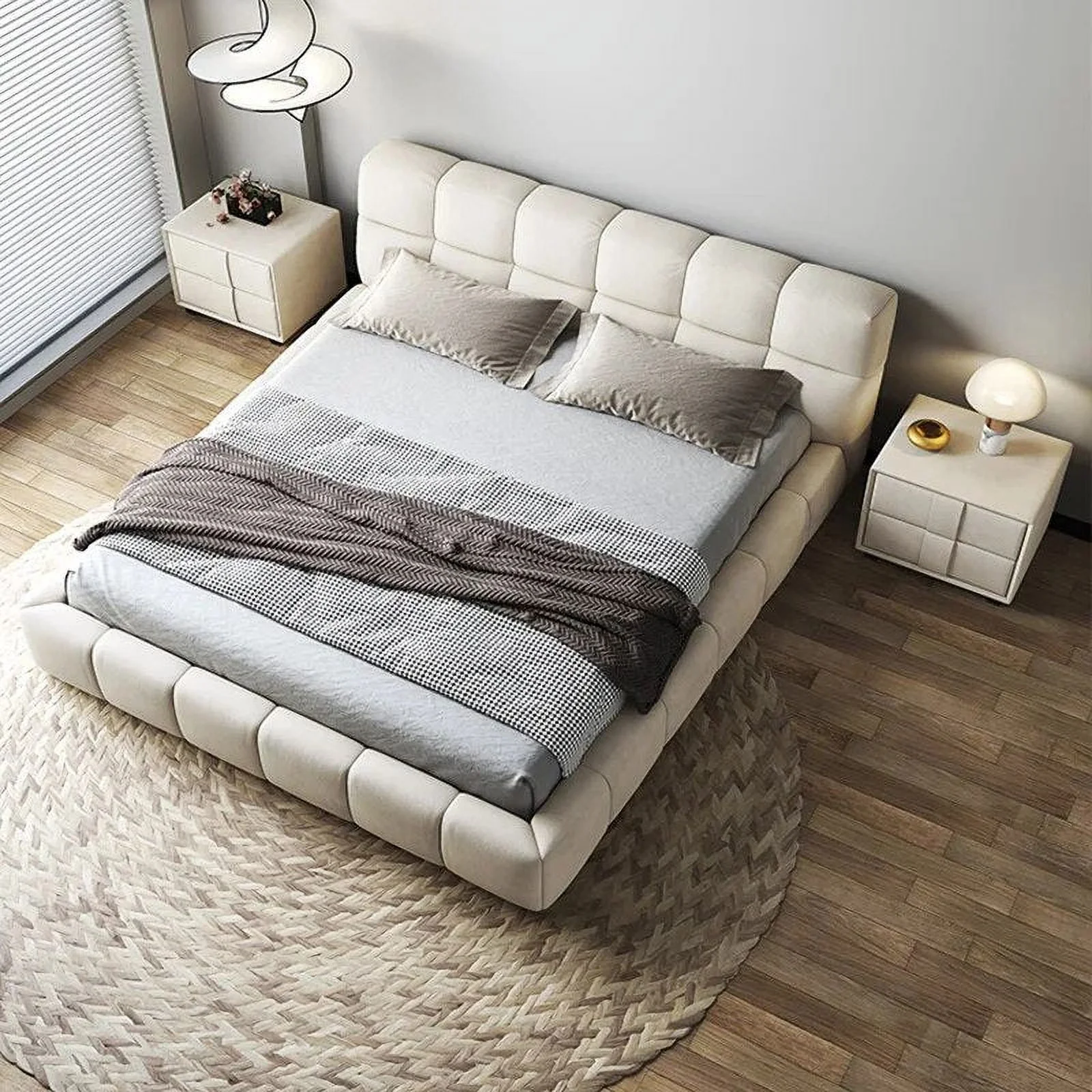 Bedroom furniture Italian extremely simple bubble bed Nordic modern simple light extravagant double bed wedding bed