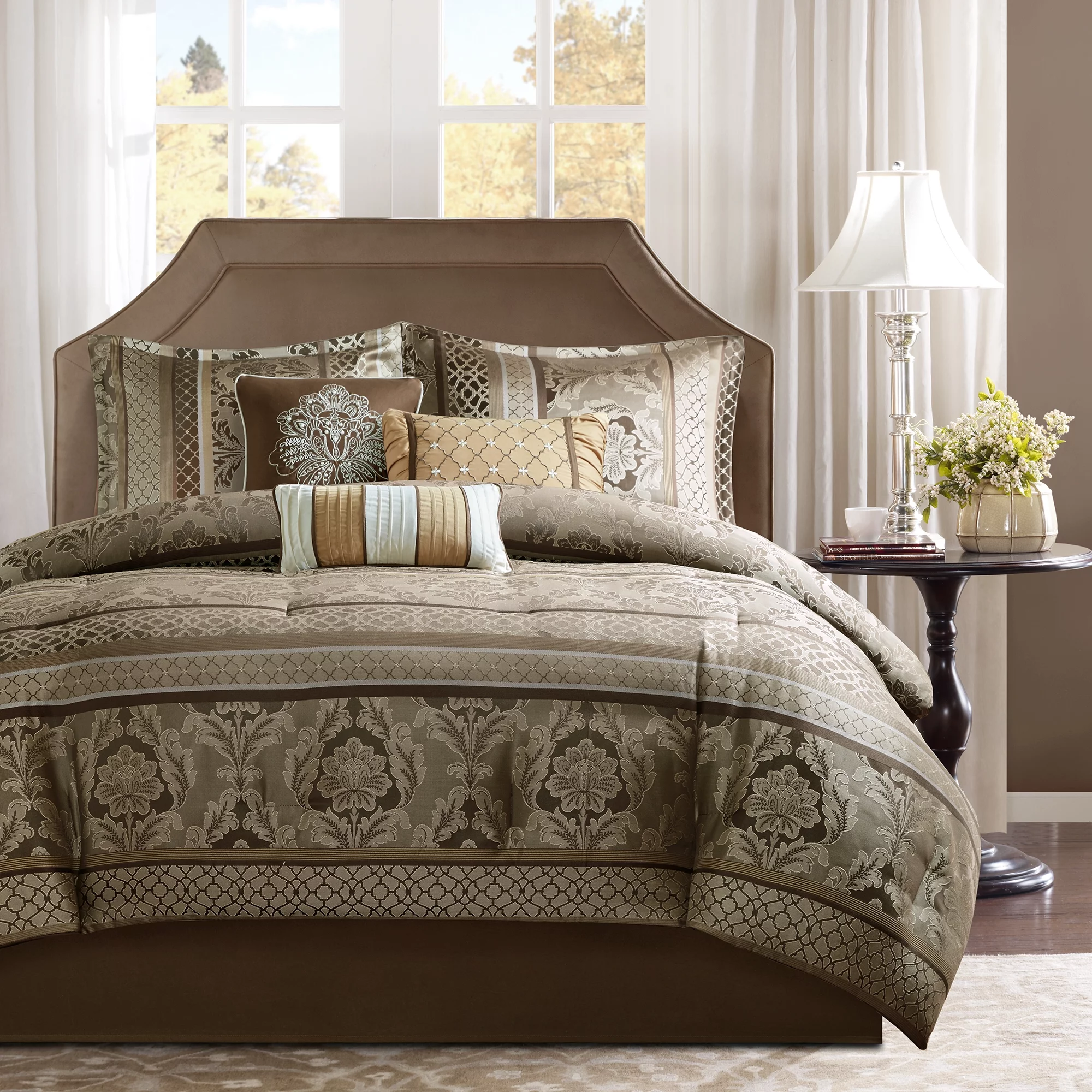 Home Essence Mirage 7 Piece Jacquard Comforter Set