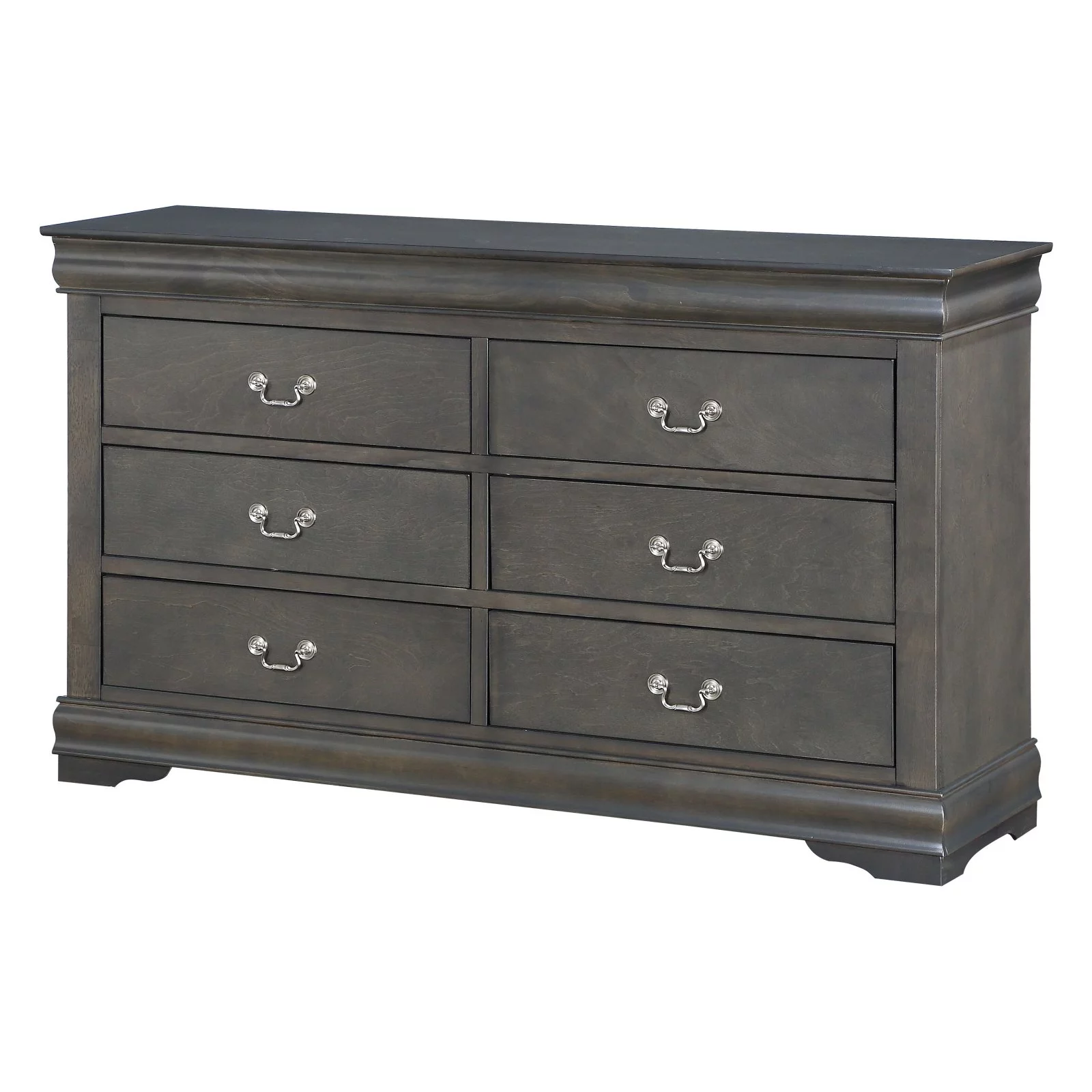 Acme Louis Philippe Dresser with 6 Storage Drawers in Platinum