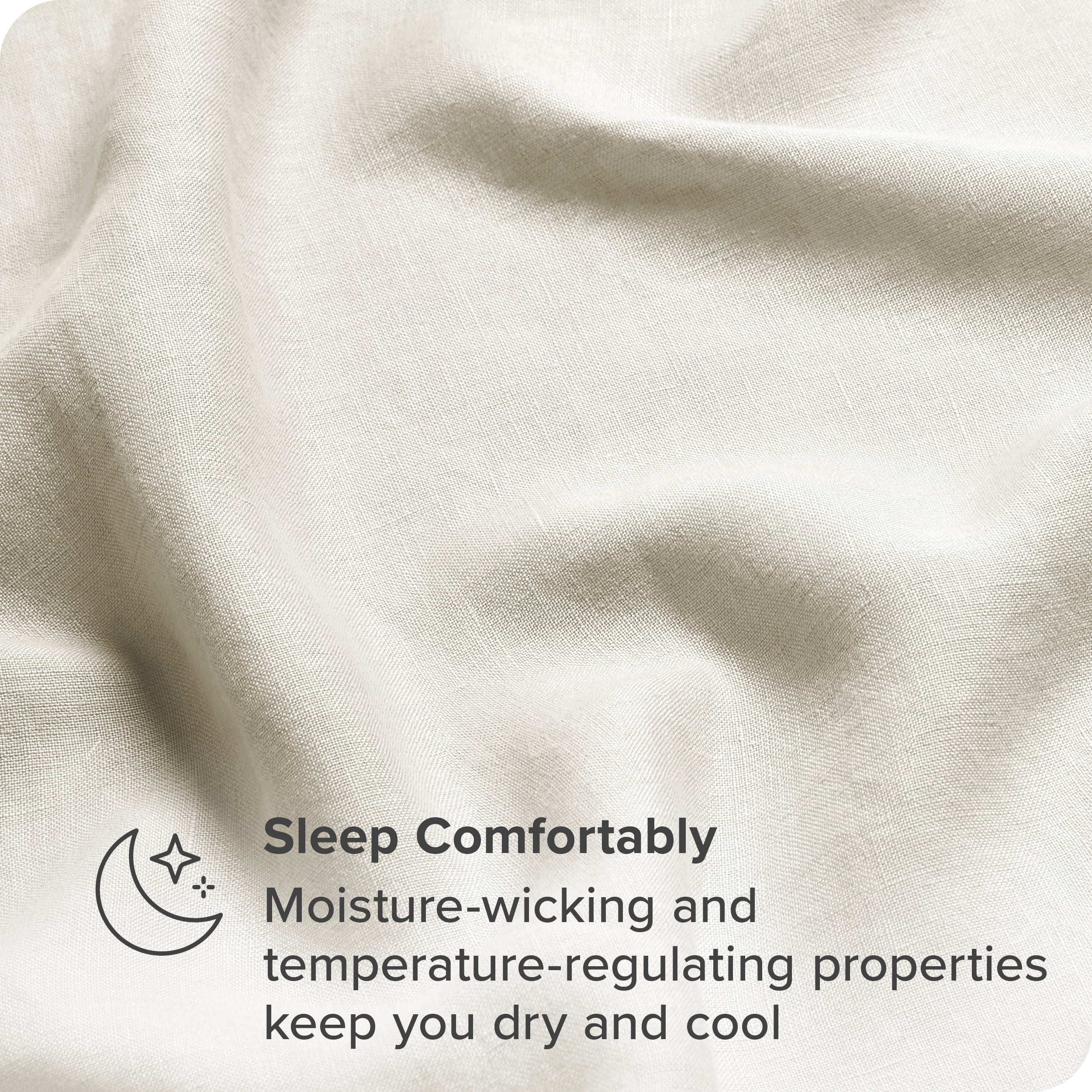 Bare Home Linen Sheet Set - Deep Pocket - Breathable - 4-Pieces - California King, White