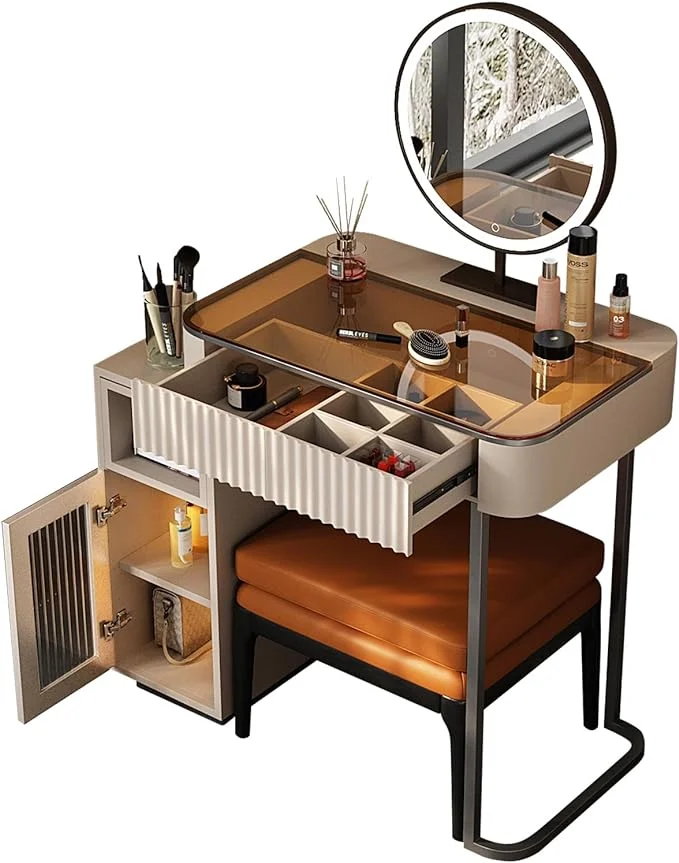 Lartis Premium Makeup Vanity Table with Stool,Very Easy to Assemble,Dressing Table,Vanity Desk,Dresser Desk