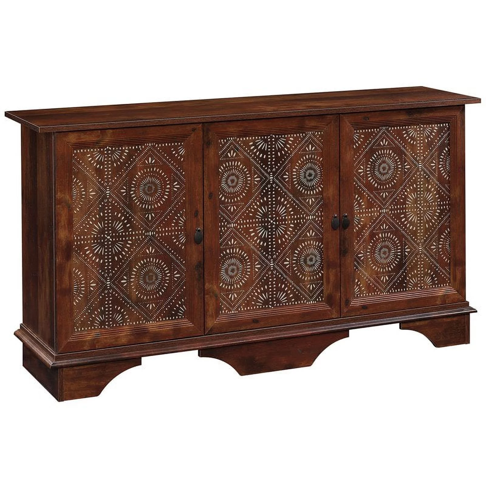 Pemberly Row Contemporary Wood Buffet and Sideboard Table in Curado Cherry