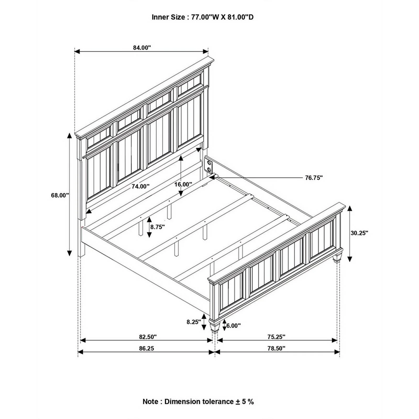 Pemberly Row Traditional Wood Eastern King Panel Bed in Weathered Gray