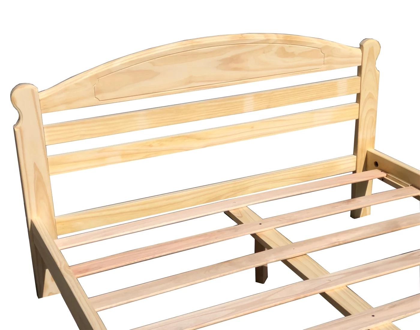 Arizona Full-XL Bed Solid Pine Wooden Bed Unfinished with Suitable for Adults Bedroom Wooden Bed Frame Easy to Assemble