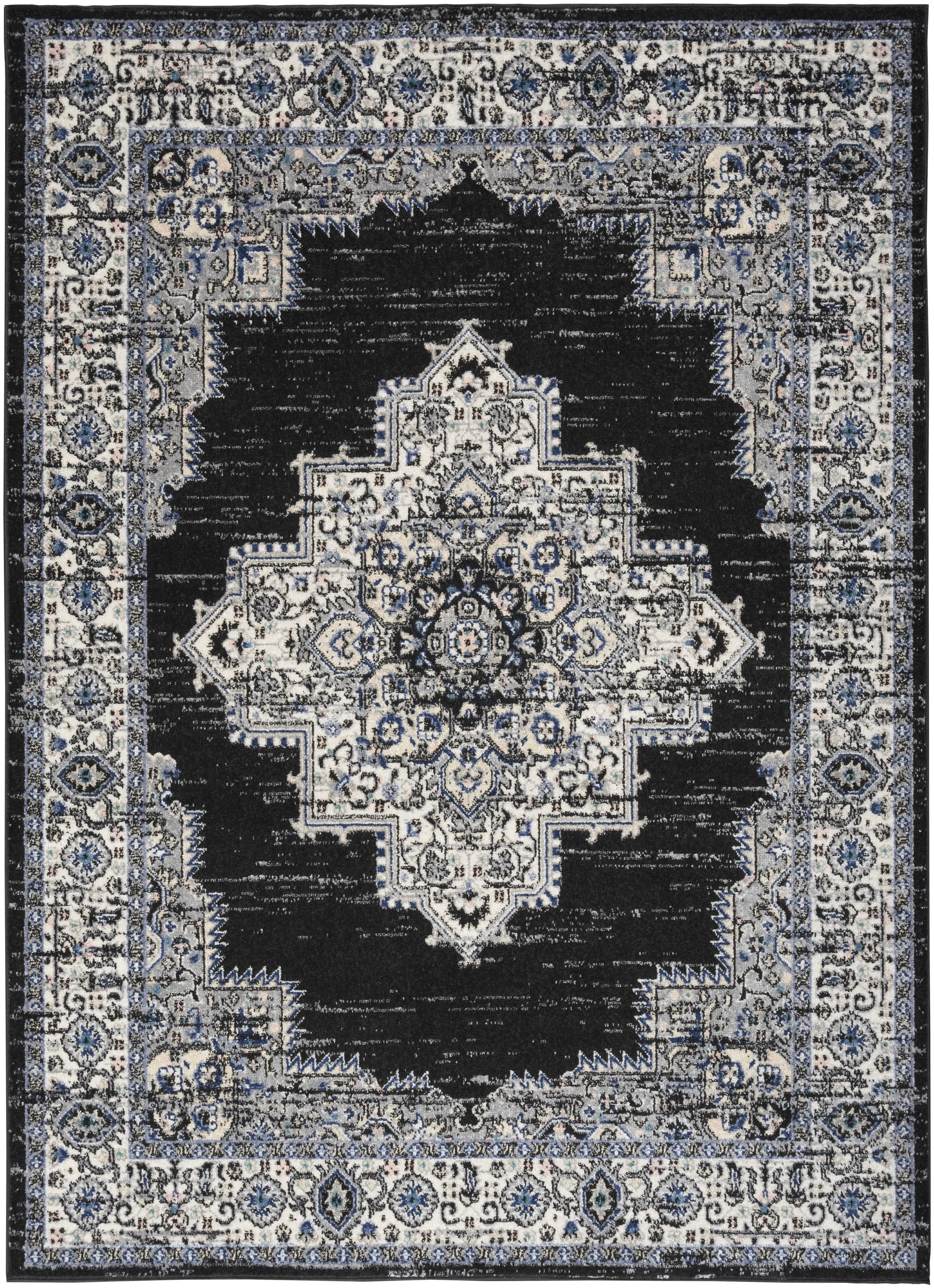 Nourison Passion Black Ivory 5'3