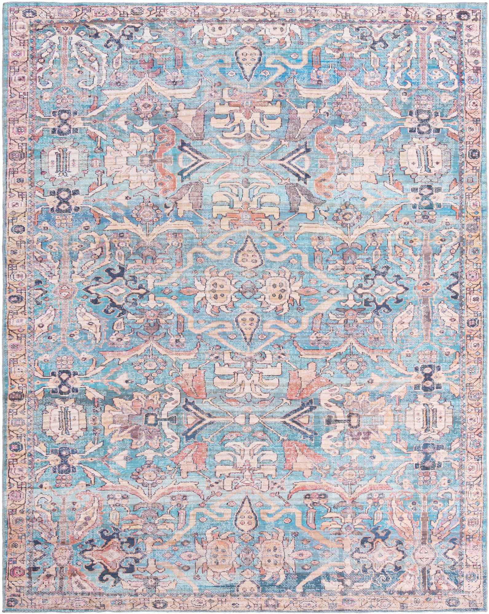 Unique Loom Katie Nostalgia Rug Blue/Beige 10' 6