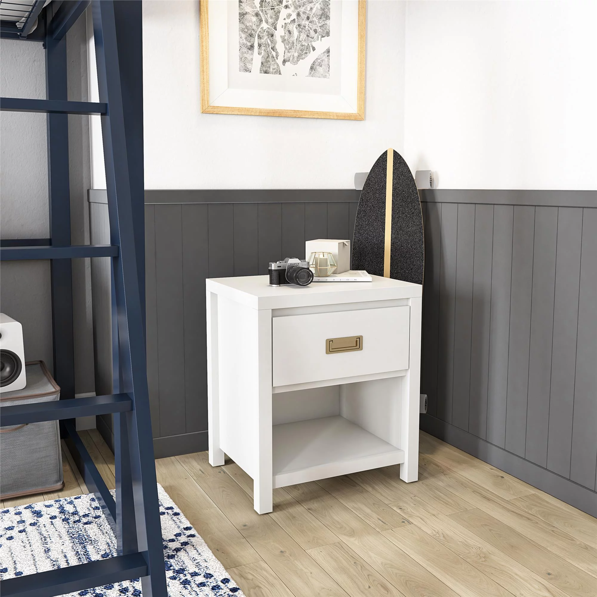 Little Seeds Monarch Hill Haven Kidsâ 1 Drawer Nightstand, White