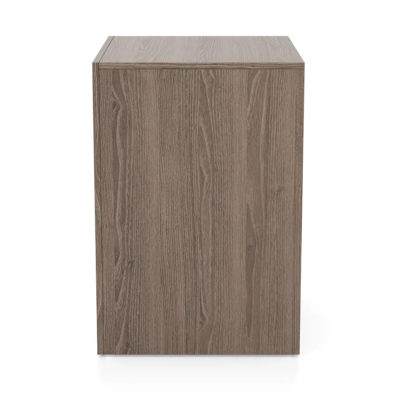 FOA Livorn 3-Piece Gray Wood Bedroom Set - Twin + Nightstand + Trundle