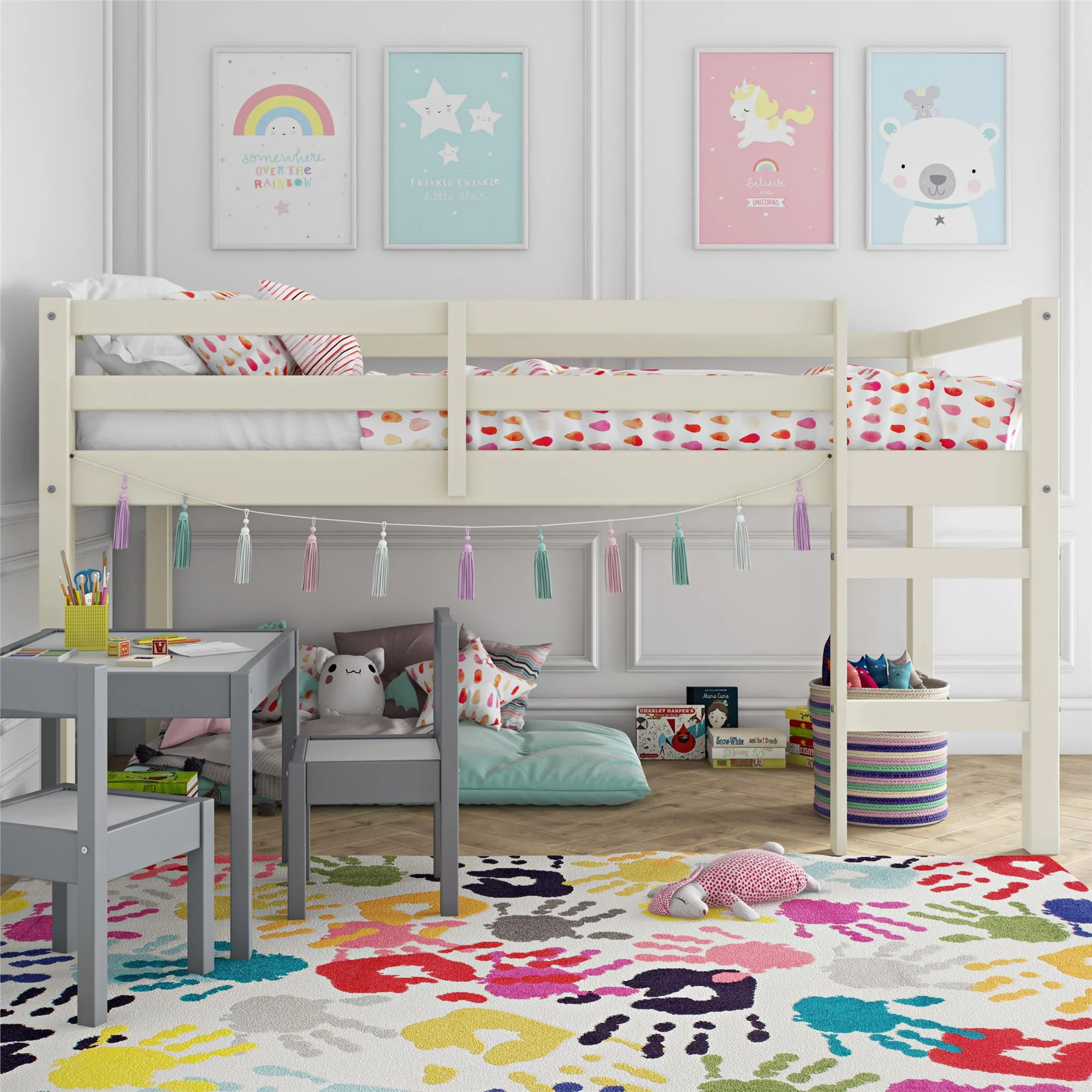 DHP Benson Junior Twin Loft Bed, White