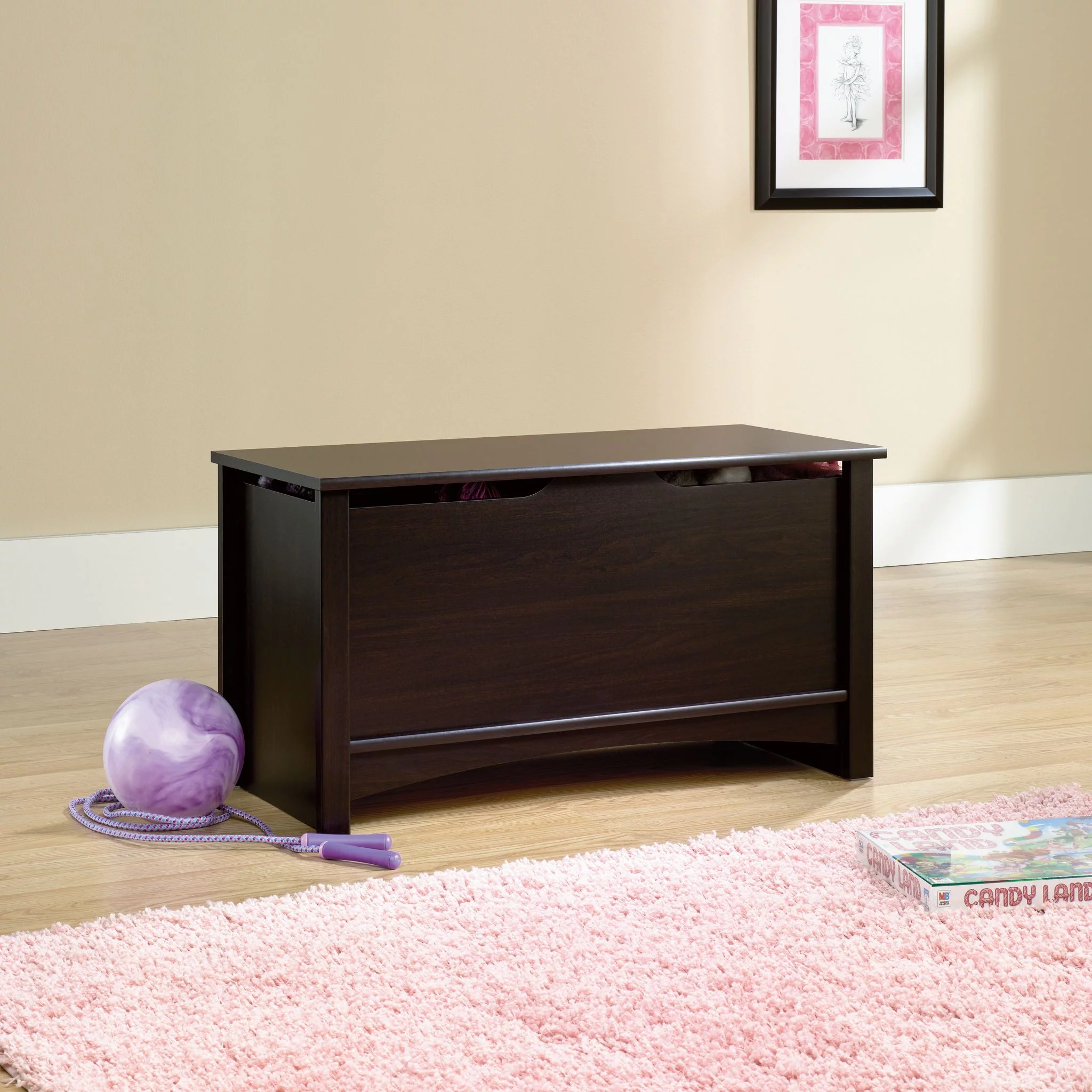 Sauder Shoal Creek Wood Storage Chest, Jamocha Wood Finish