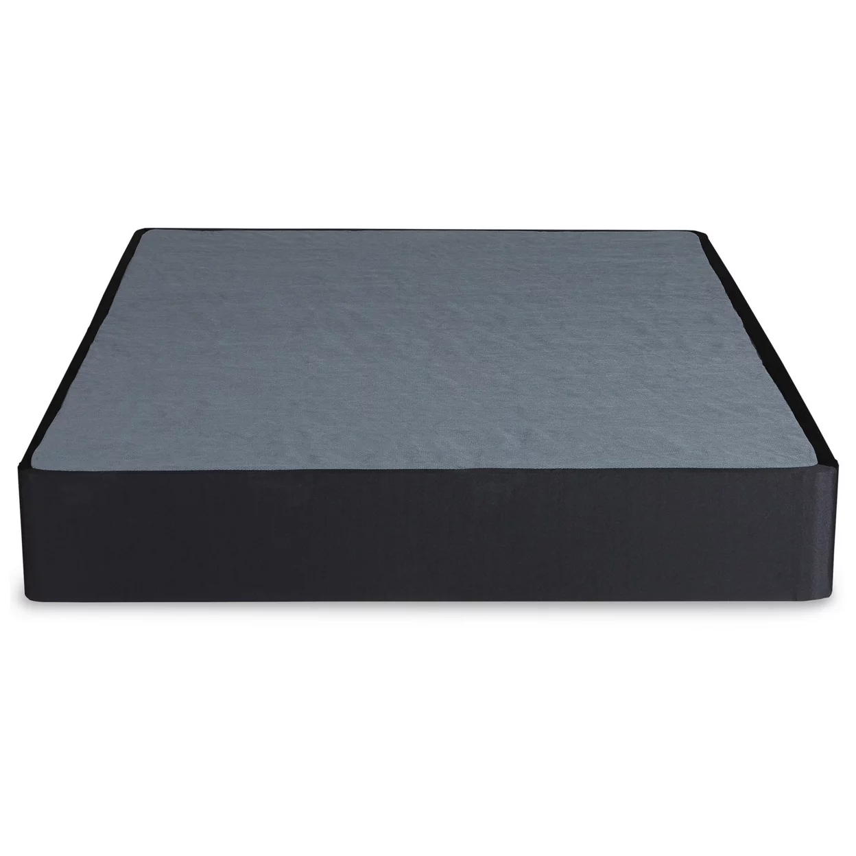 Metal Queen Size Bed Foundation Removable Gray Fabric Cover Foldable