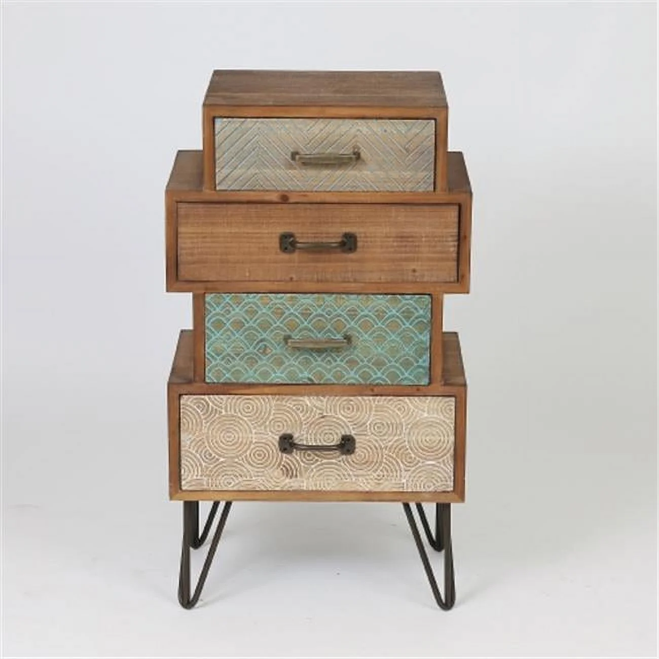LuxenHome 4-Drawer 33.5 H x 18.9 W in. Wood Accent Chest