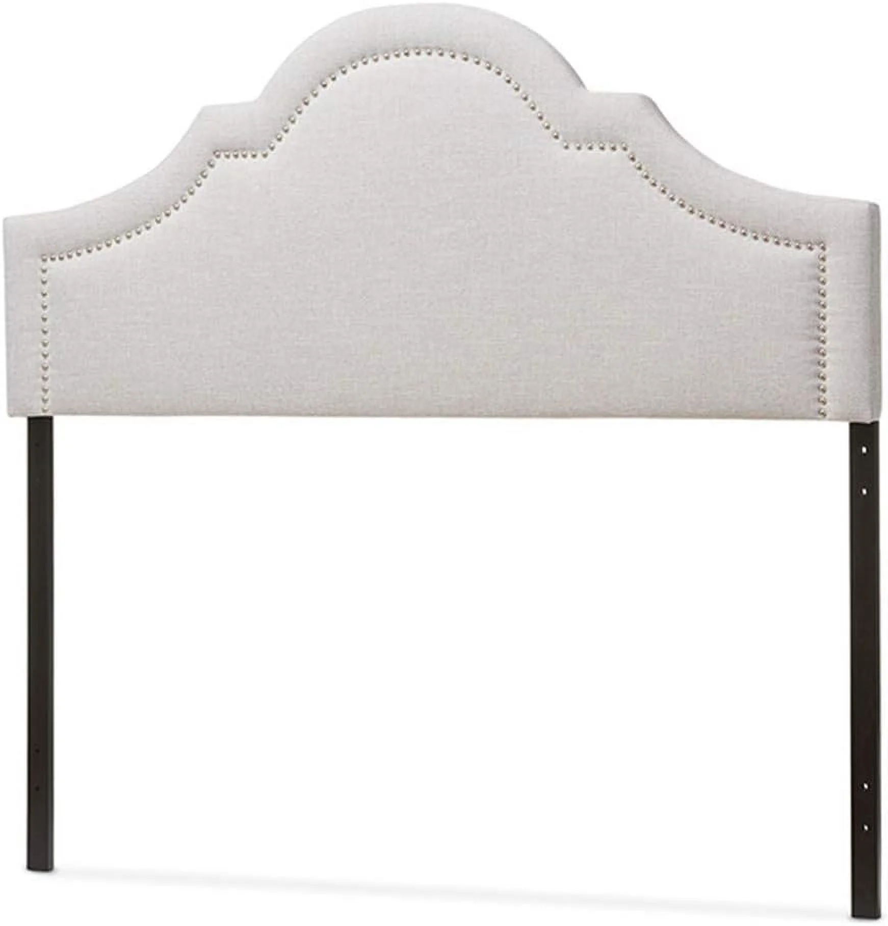 Rita Upholstered King Headboard In Grayish Beige