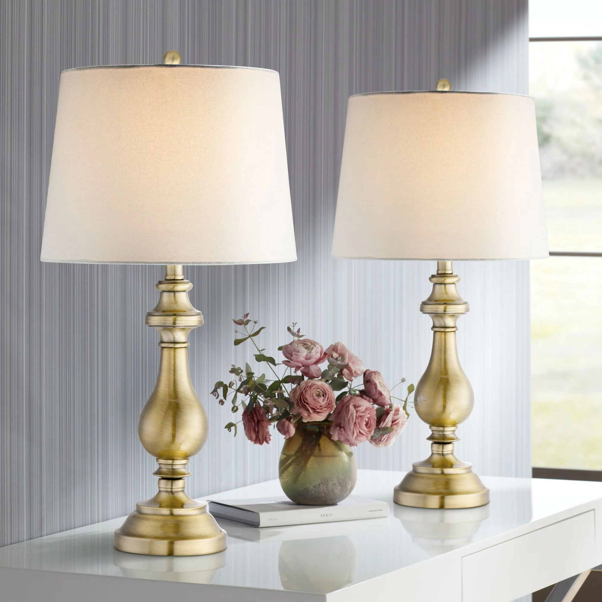 Regency Hill Fairlee Traditional Table Lamps 26