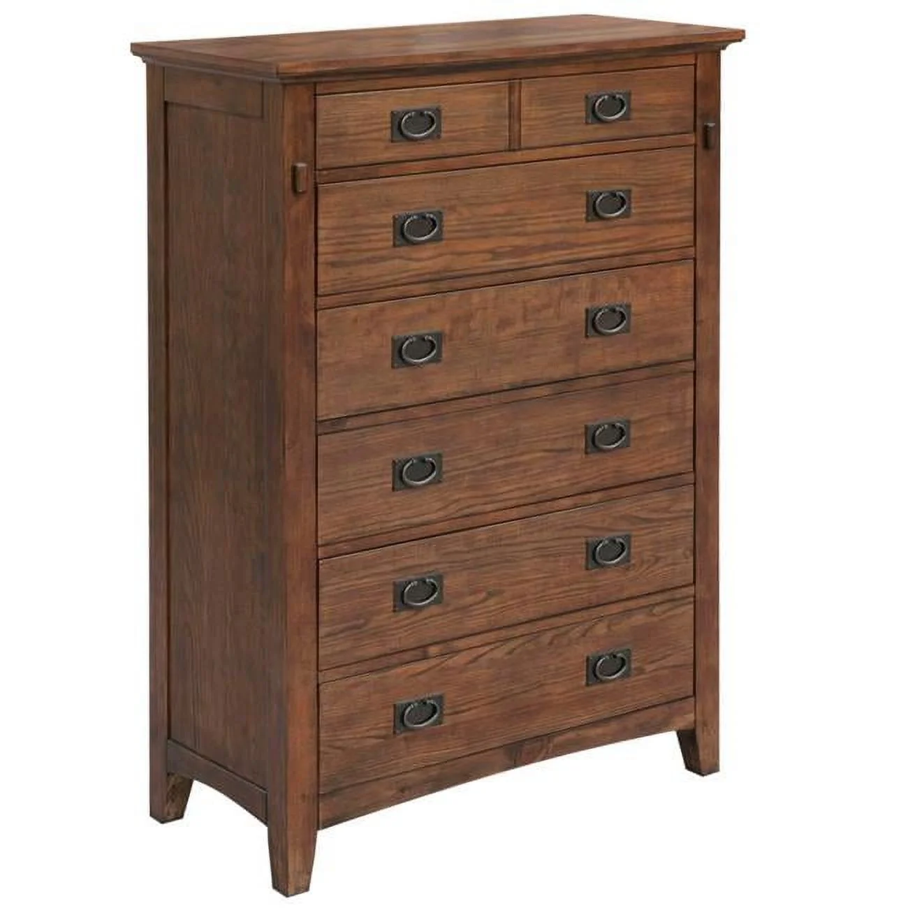 6 Drawer Mission Bay Bedroom Chest Amish Brown - Solid Wood