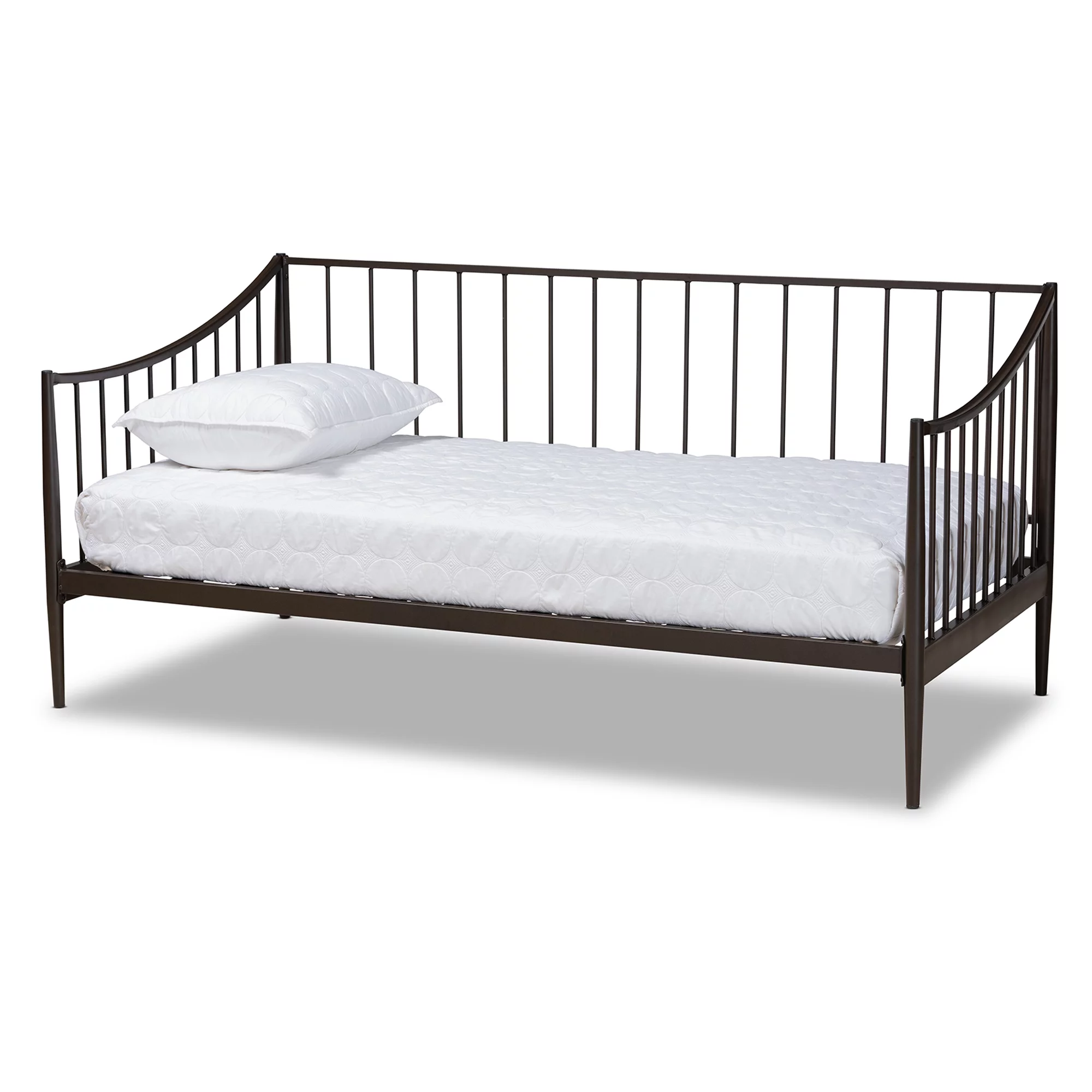 Baxton Studio Rupert Vintage Industrial Metal Daybed, Twin, Black