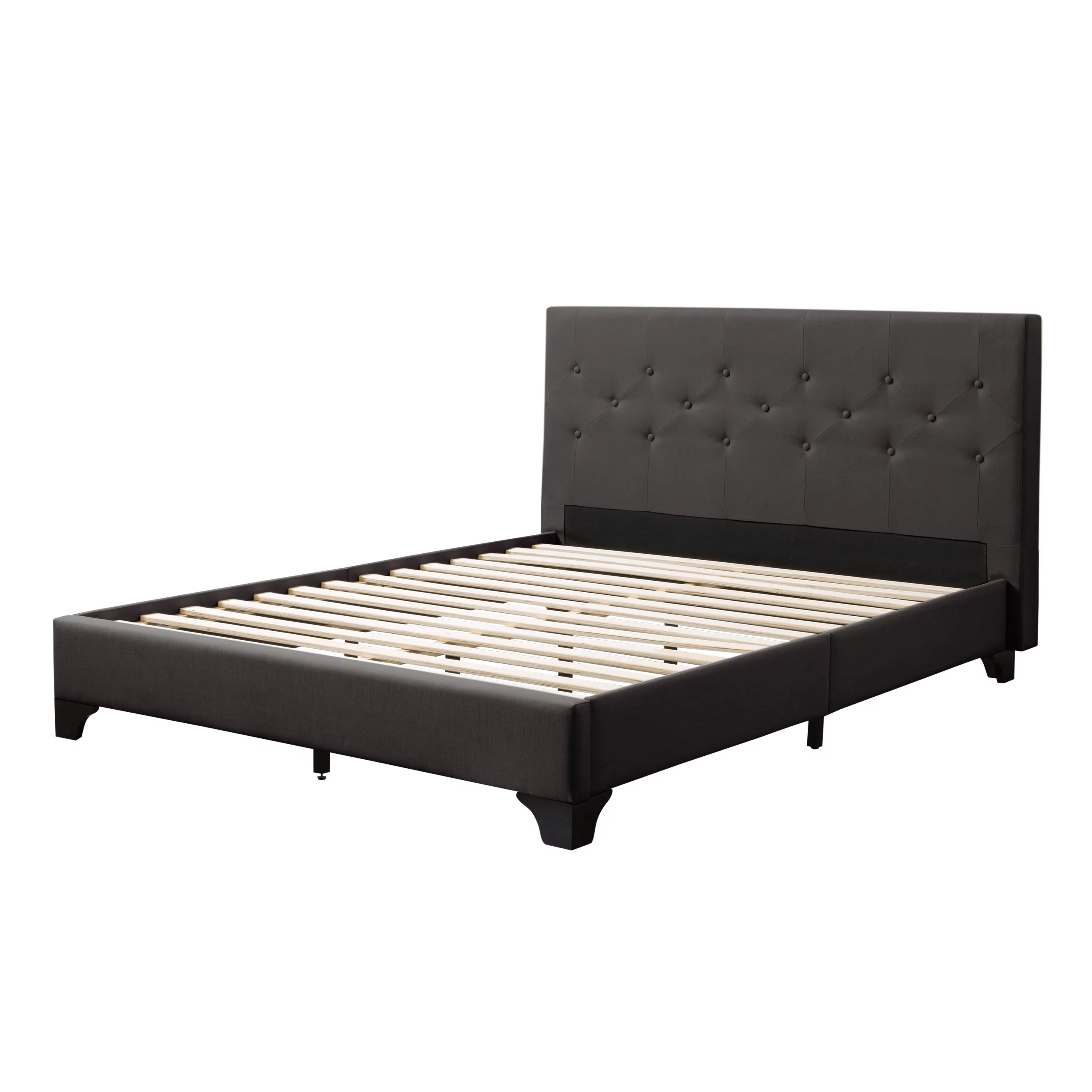 CorLiving Nova Ridge Diamond Button-Tufted Bed and Frame, Queen