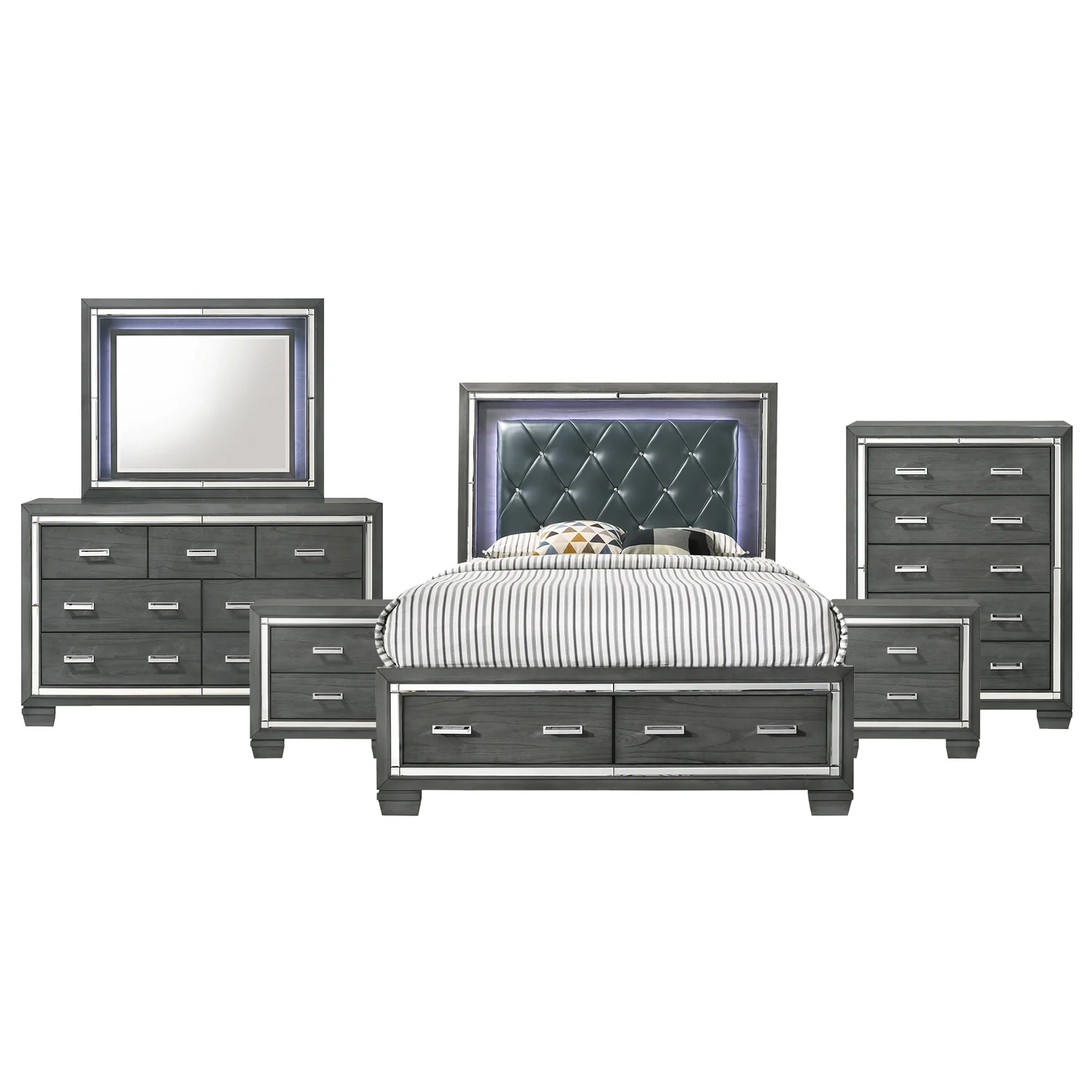 Picket House Furnishings Kenzie Queen Storage 6PC Bedroom Set