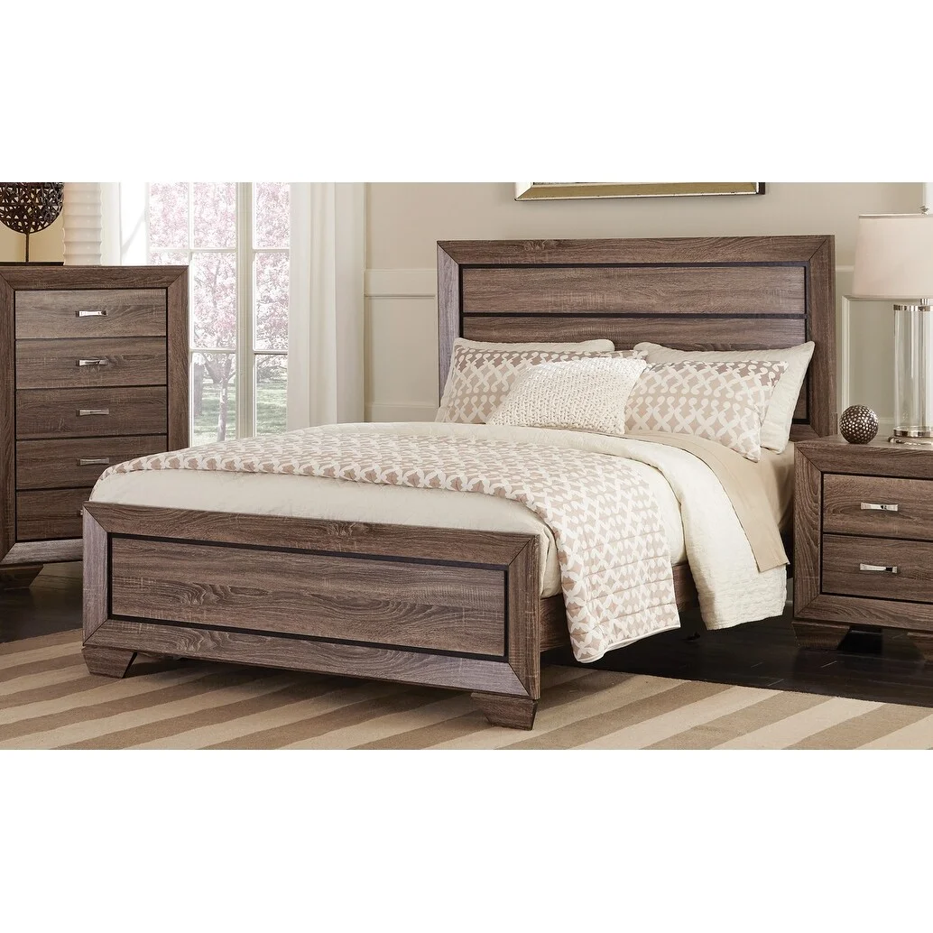 Kauffman Bedroom Set with High Straight Headboard