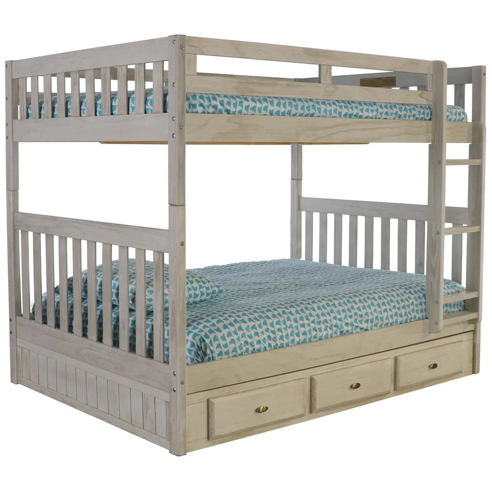 American Furniture Classics Full over Full Bunk Bed with Three Underbed Drawers
