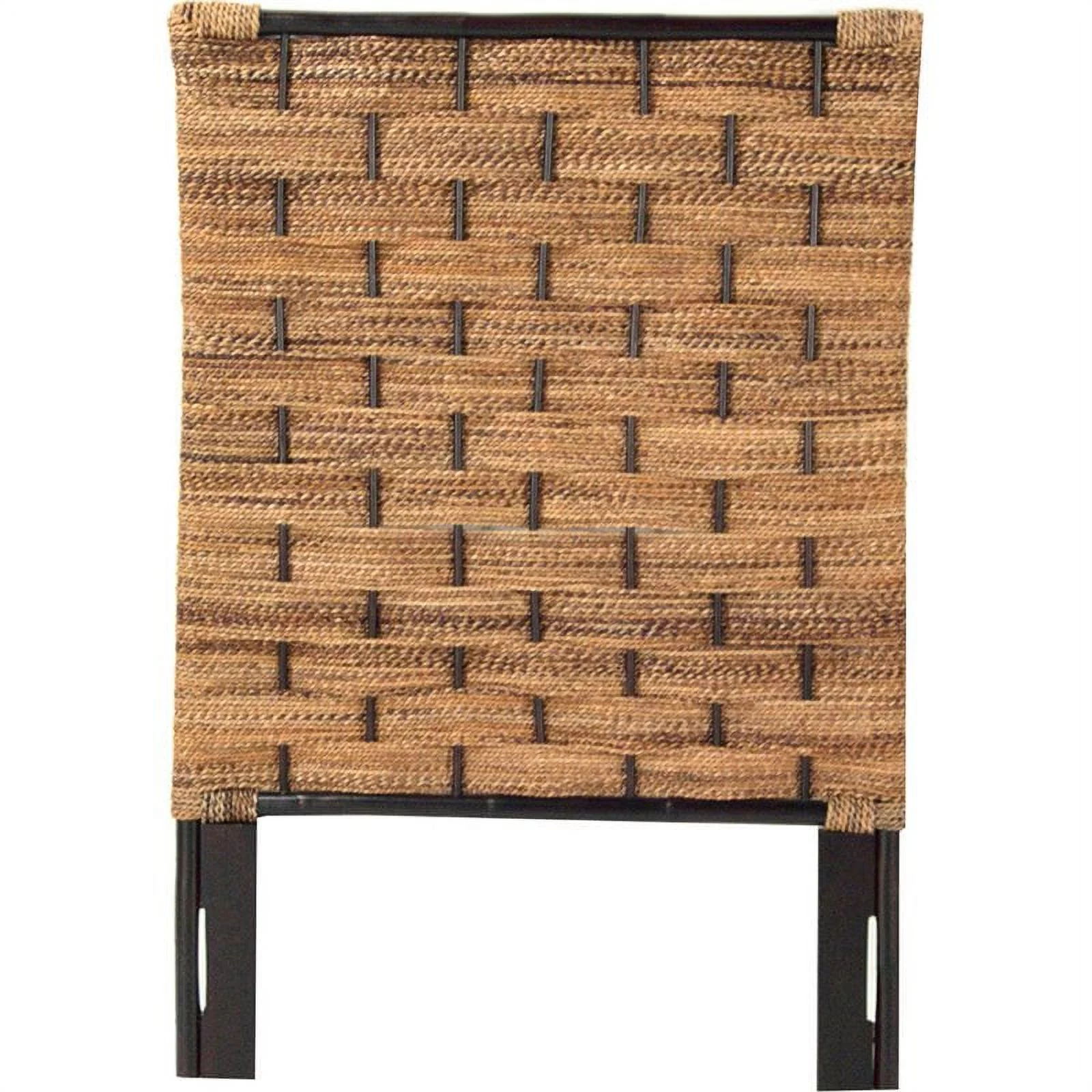 Padma's Plantation Wood Twin Headboard in Natural Abaca Twist