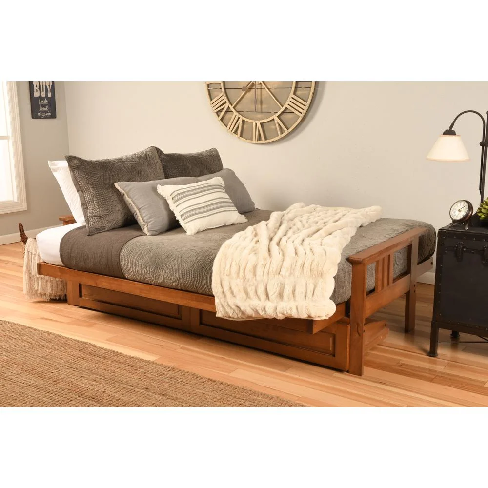 Monterey Frame-Barbados Finish-Suede Navy Mattress