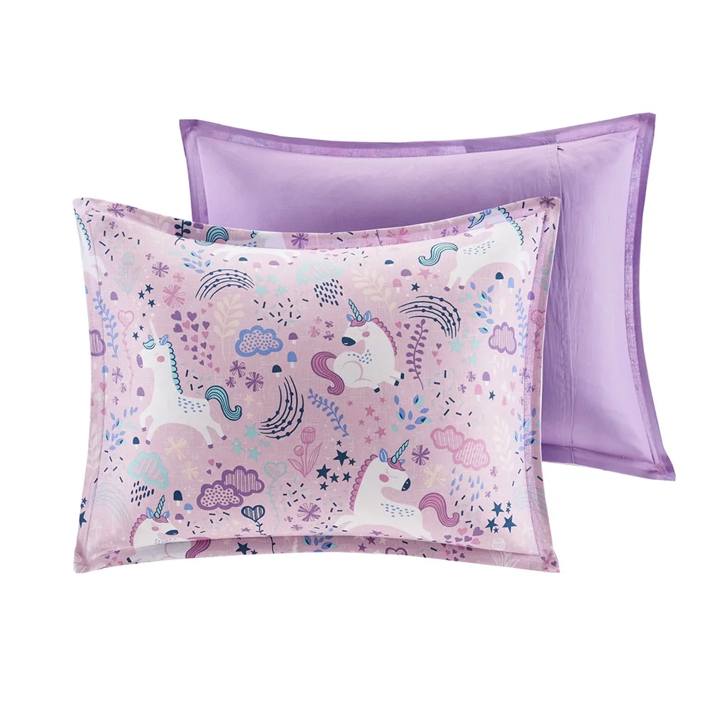 Gracie Mills Glenda Magic Unicorn Cotton Duvet Cover Set - GRACE-9202