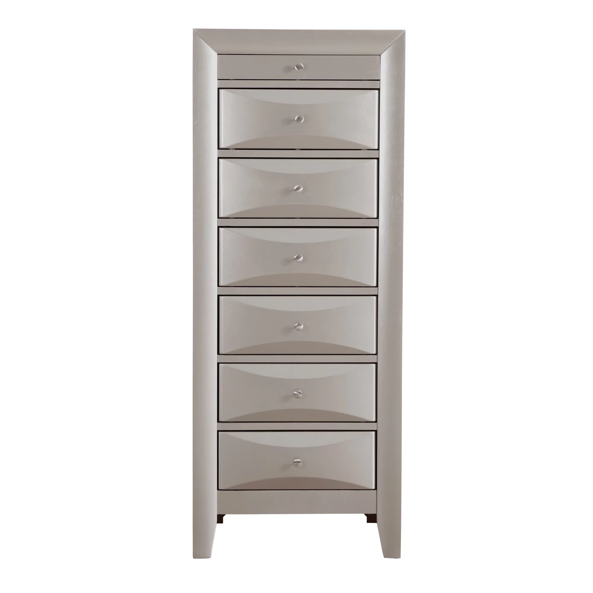 Passion Furniture Marilla Silver Champagne 7-Drawer Chest PF-G1503-LC
