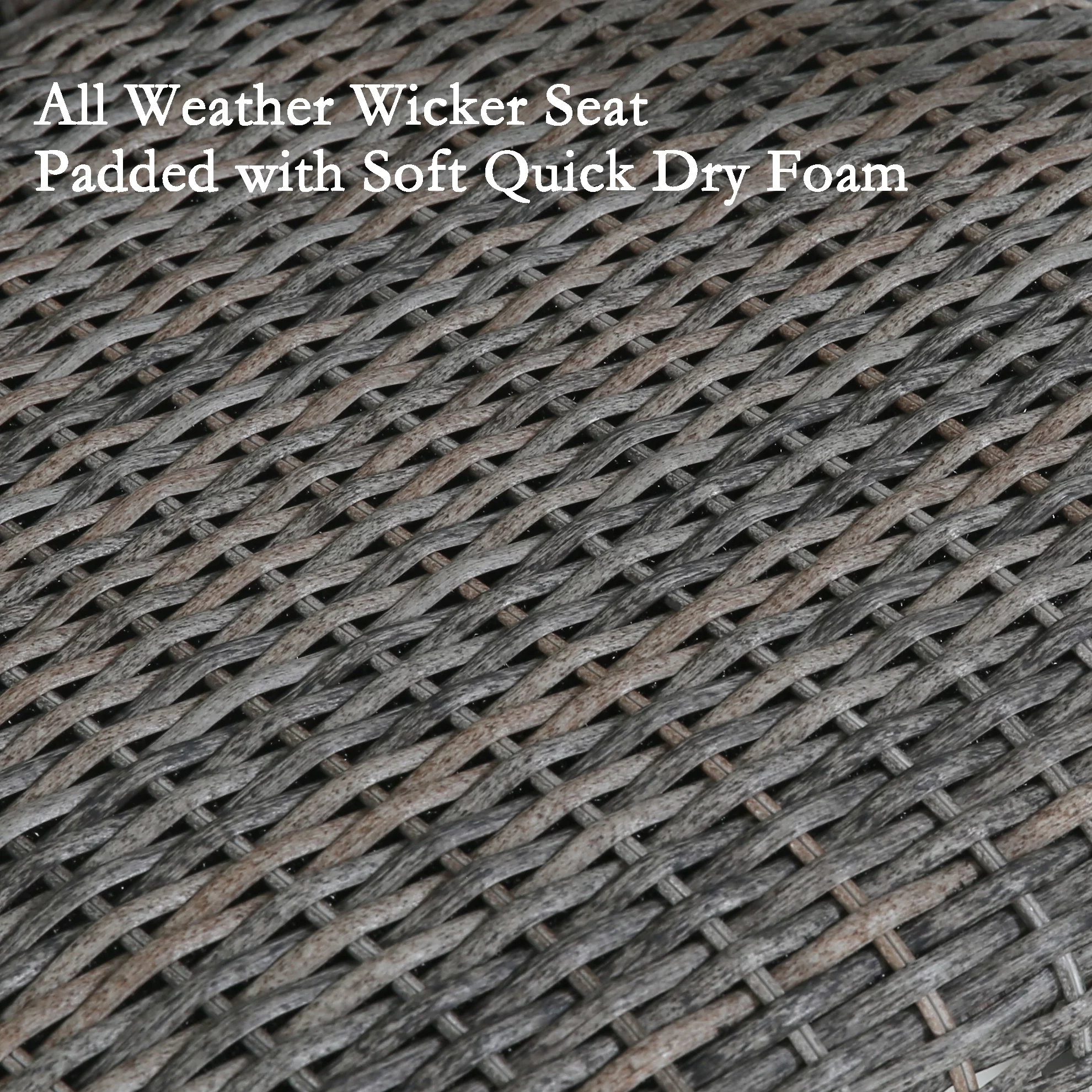 Ulax Furniture Patio Rattan Wicker Dining Chairs Indoor Outdoor Woven Padded Chairs (Set of 2)