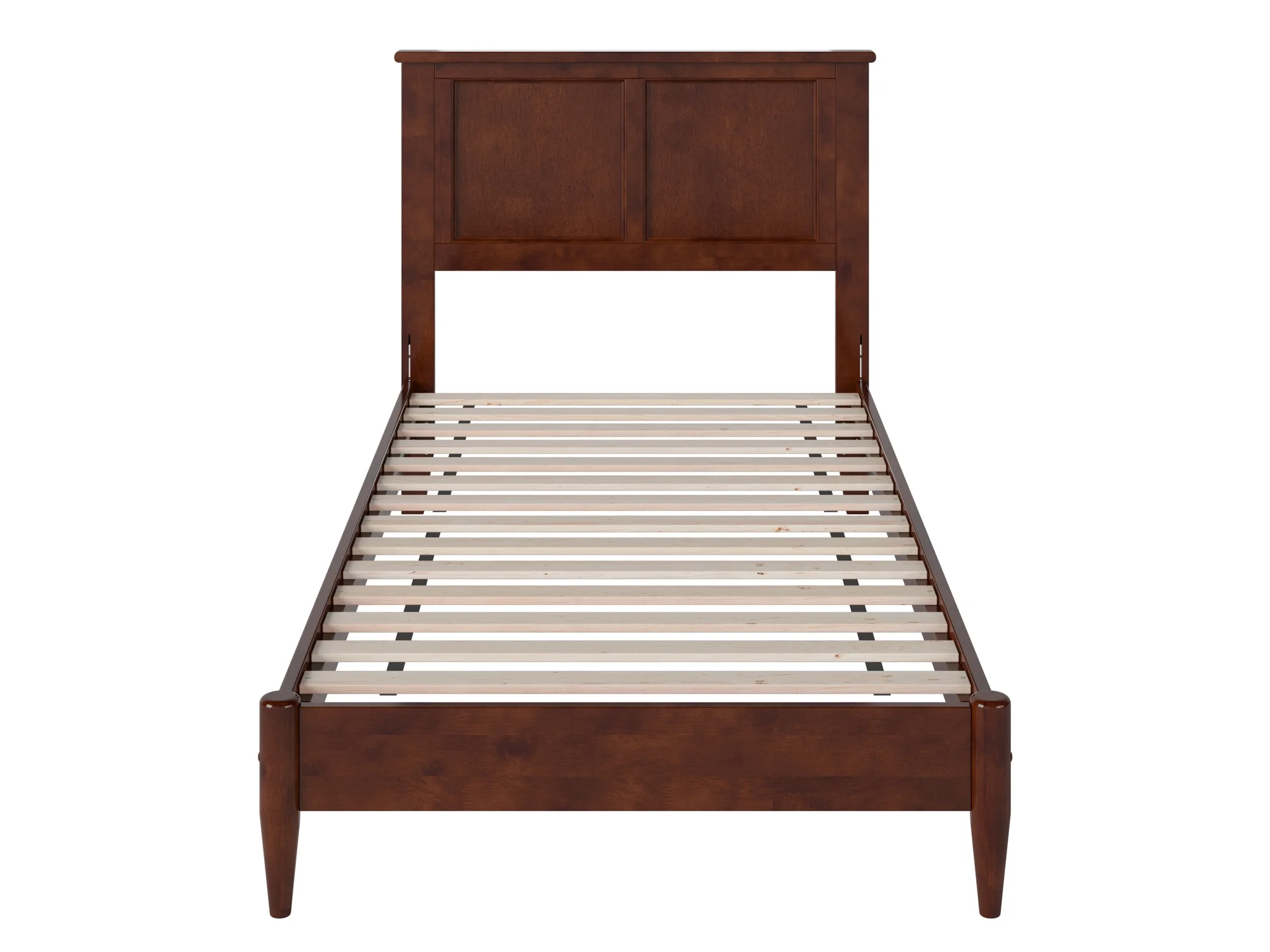 AFI Charlotte Twin XL Solid Wood Low Profile Platform Bed, Walnut