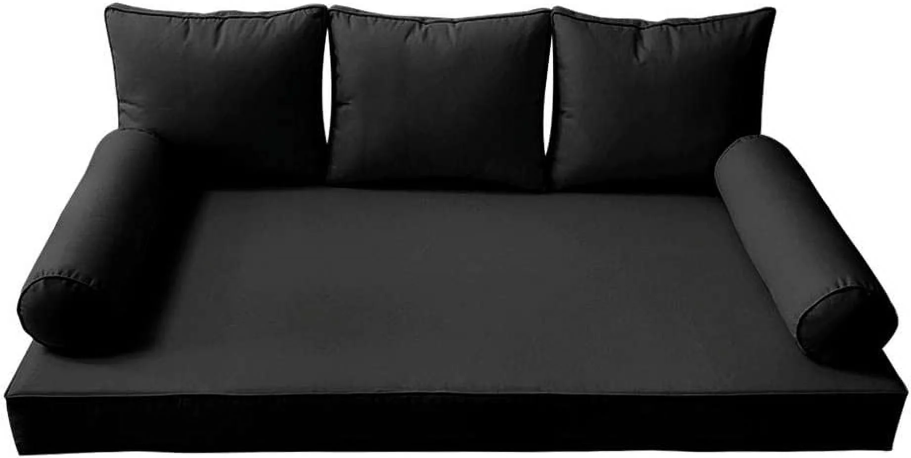 Cover ONLY| Outdoor Style 3 Twin Piped Trim Daybed Mattress Bolster Pillow Fitted Sheet AD109