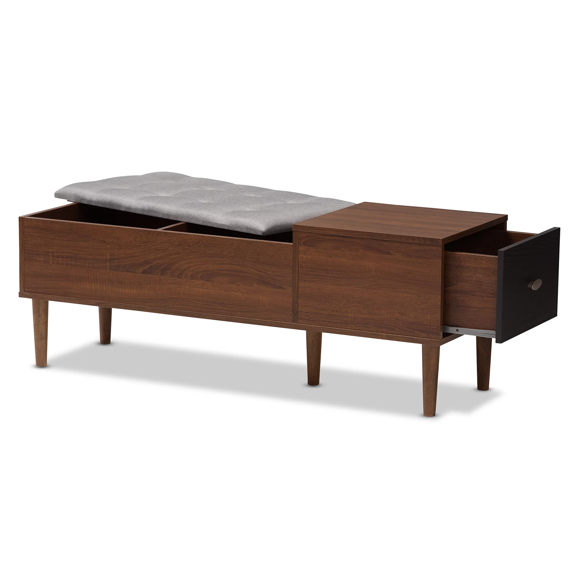 Dahna Mid-Century Modern Walnut Brown Finished 6-Drawer Dresser by Bellamy Studios