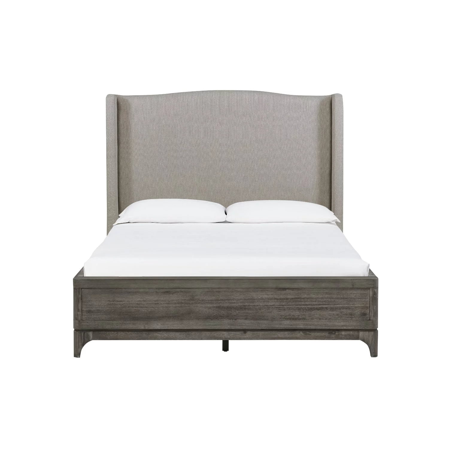 Modus Cicero 5 PC Cal King Upholstered Bedroom Set w 2 Nightstand in Rustic Latte