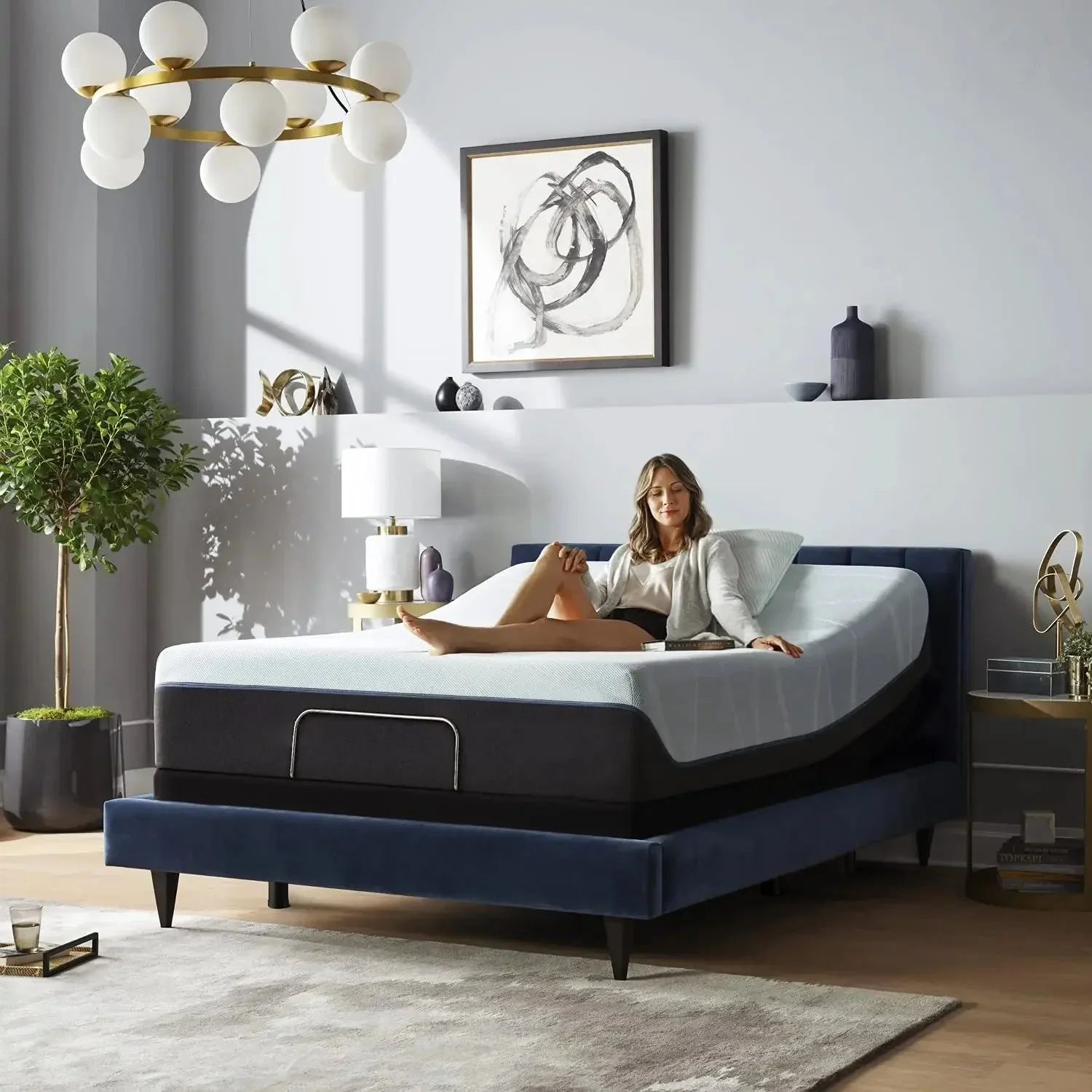 Zero Gravity Electric Massage Bed Adjustable Smart Bed Base Bedroom Furniture Full Queen Size Bed Frame Custom Sleeping Position