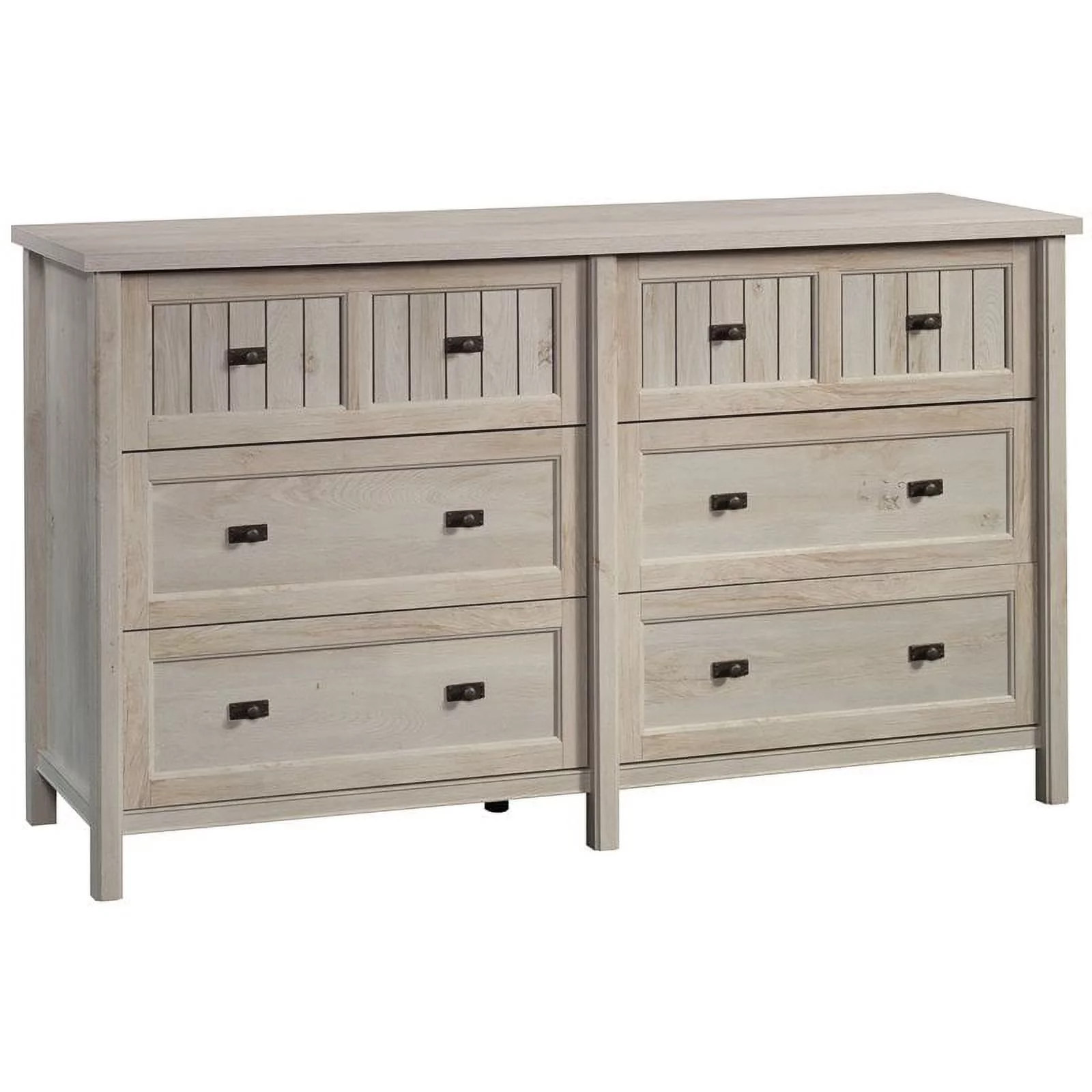 Sauder Costa 6-Drawer Dresser, Chalked Chestnut Finish