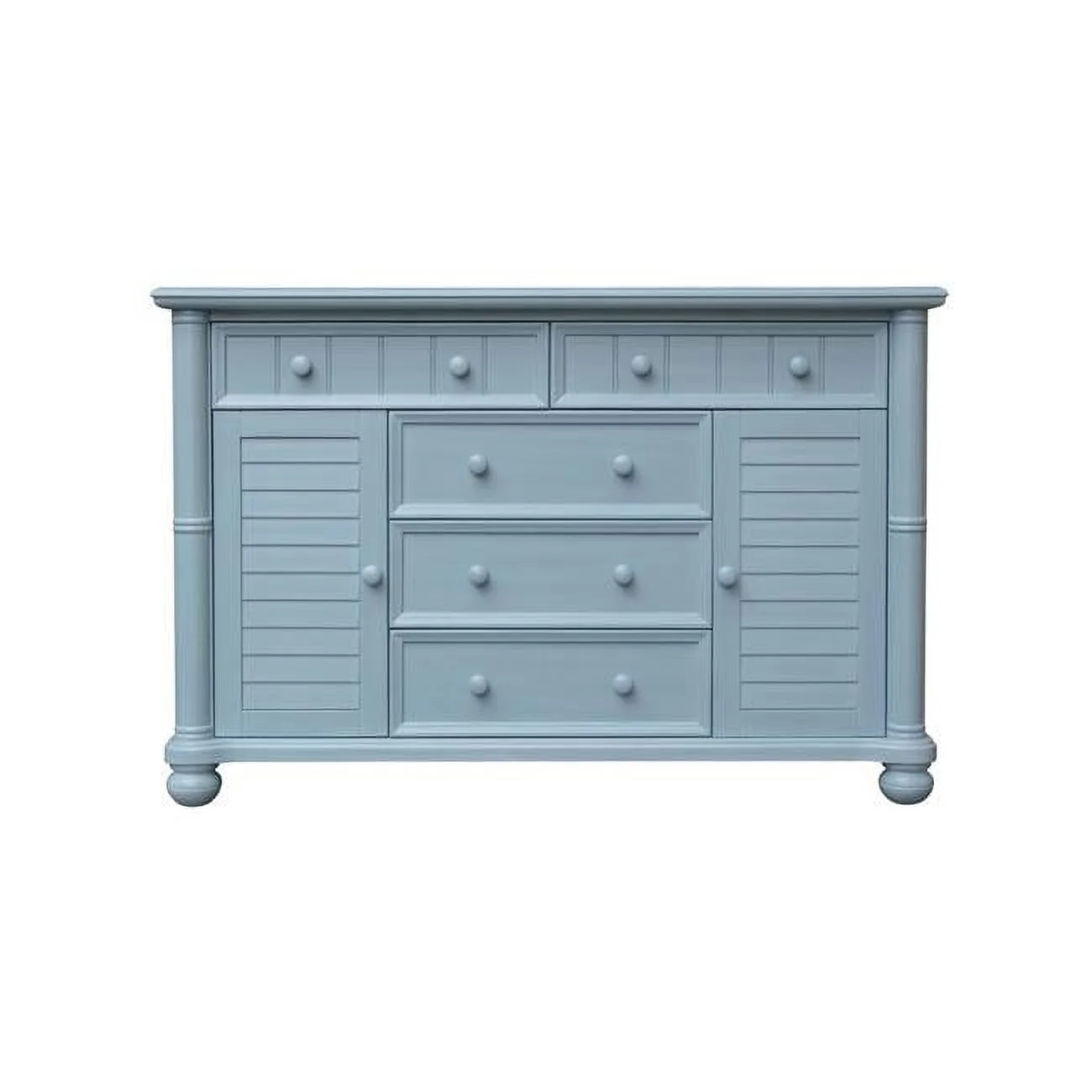5 Drawers & 2 Cabinets Cool Breeze Bedroom Dresser