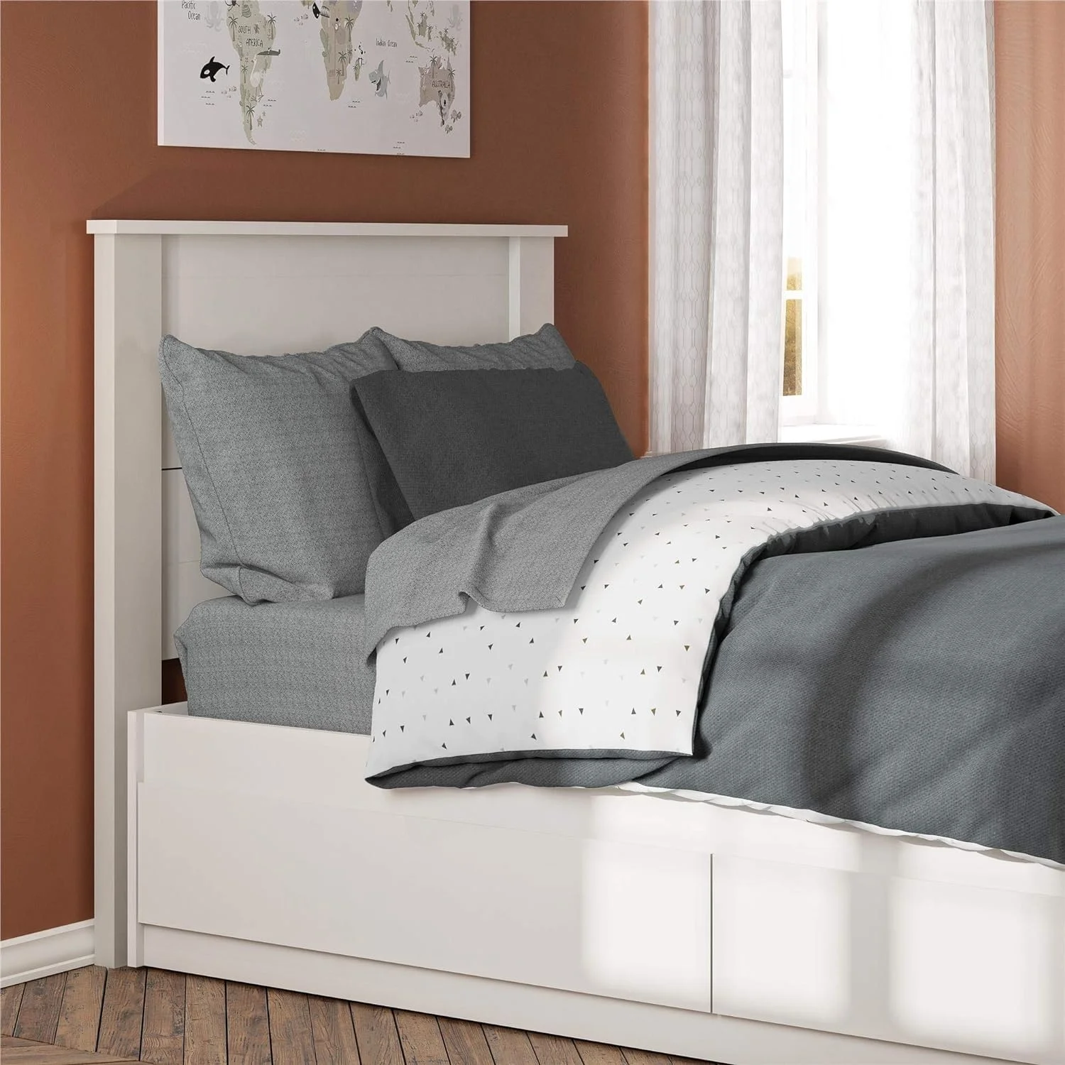Alyssa Headboard, Ivory Oak