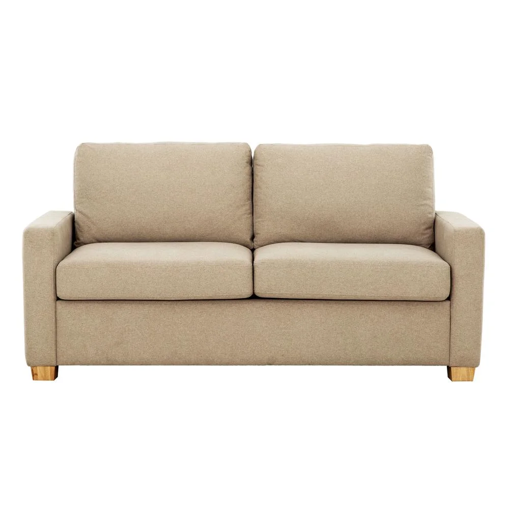 Primo International Boris Beige 73 in. Convertible Full Sleeper Sofa with USB Port