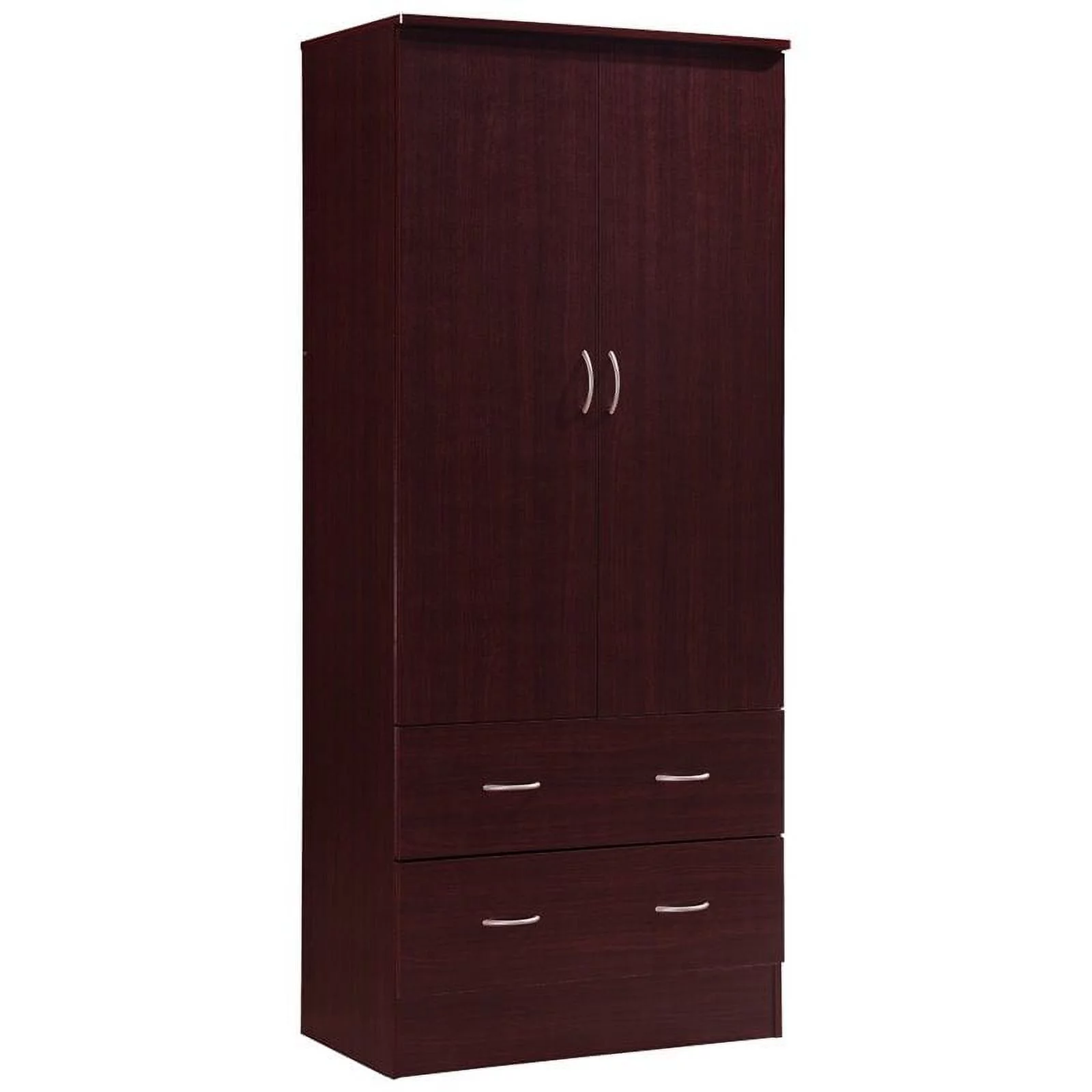 Home Square 2 Piece Bedroom Set with 2 Door Armoire and 7 Drawer Chest