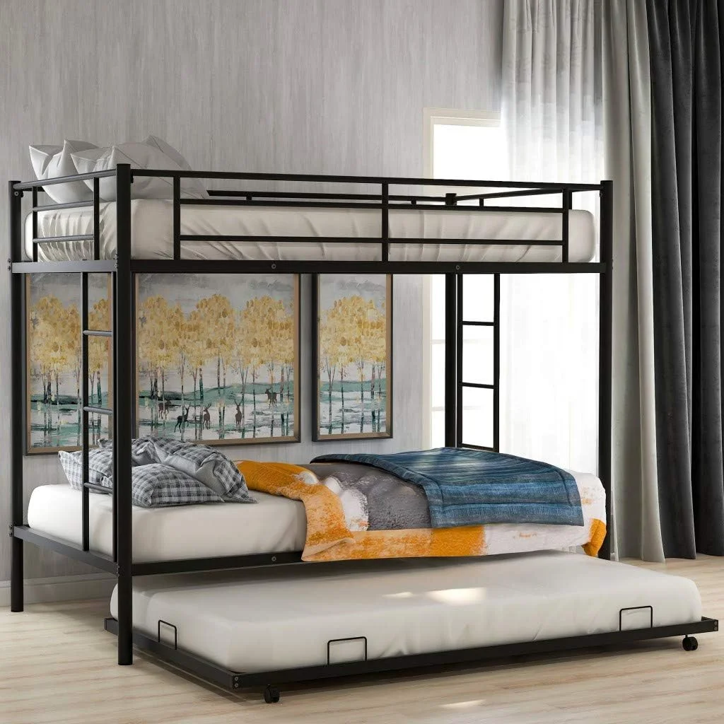 Metal Over Bunk Beds With Trundle Bed Bunk Beds For Kids No Box Spring Required