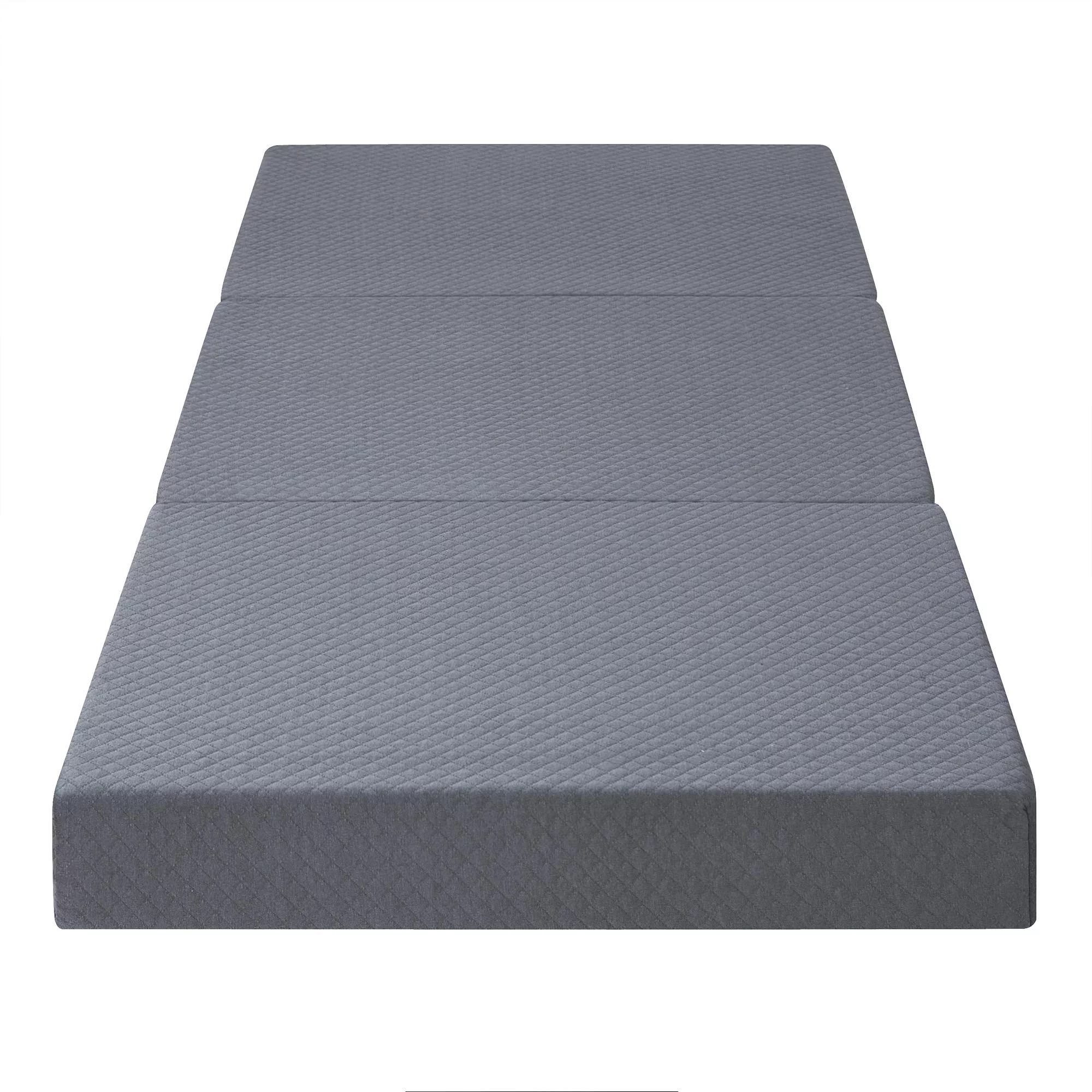 olee sleep topper tri-folding memory foam mattress, 4