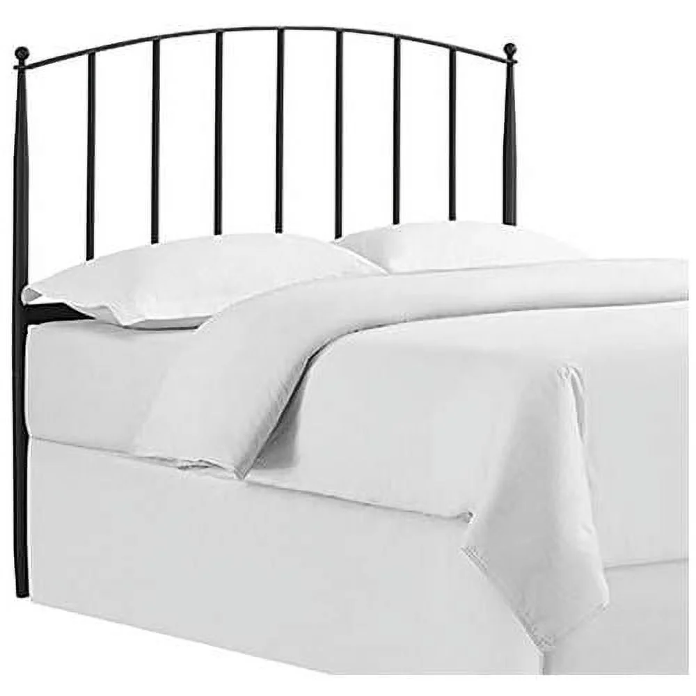 Full Queen Metal Spindle Headboard In Charcoal Black
