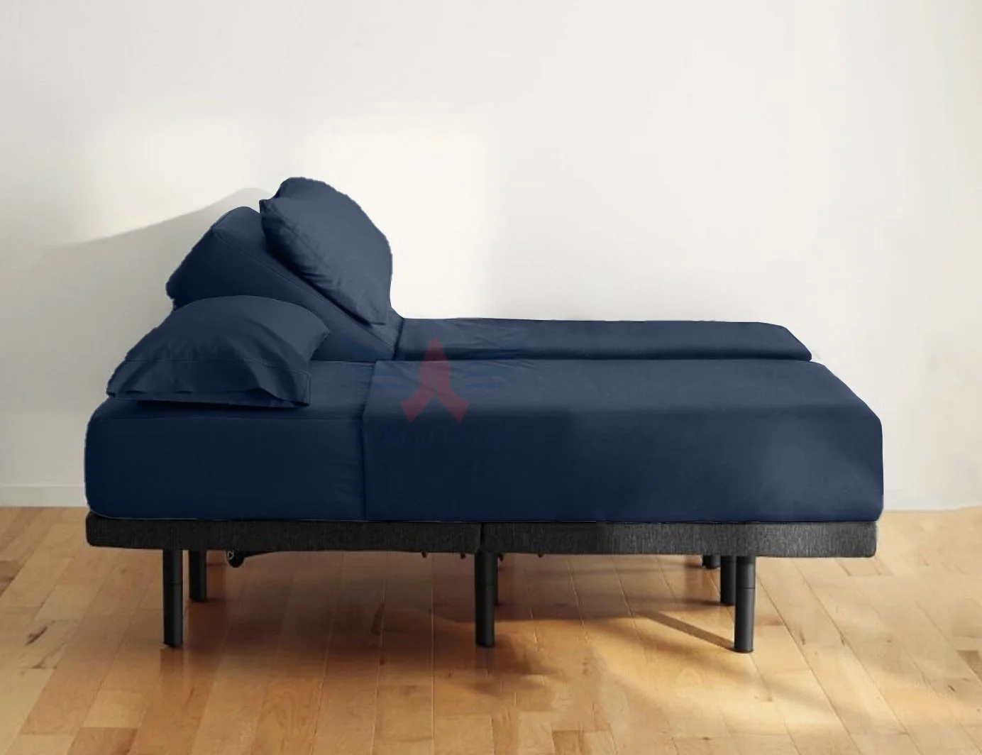 Split King Sheets Sets for Adjustable Bed - 800-Thread-Count 100% Egyptian Cotton, Sateen Weave 15-Inches Deep Pockets 800-TC Bedsheet - Mediterranean Blue