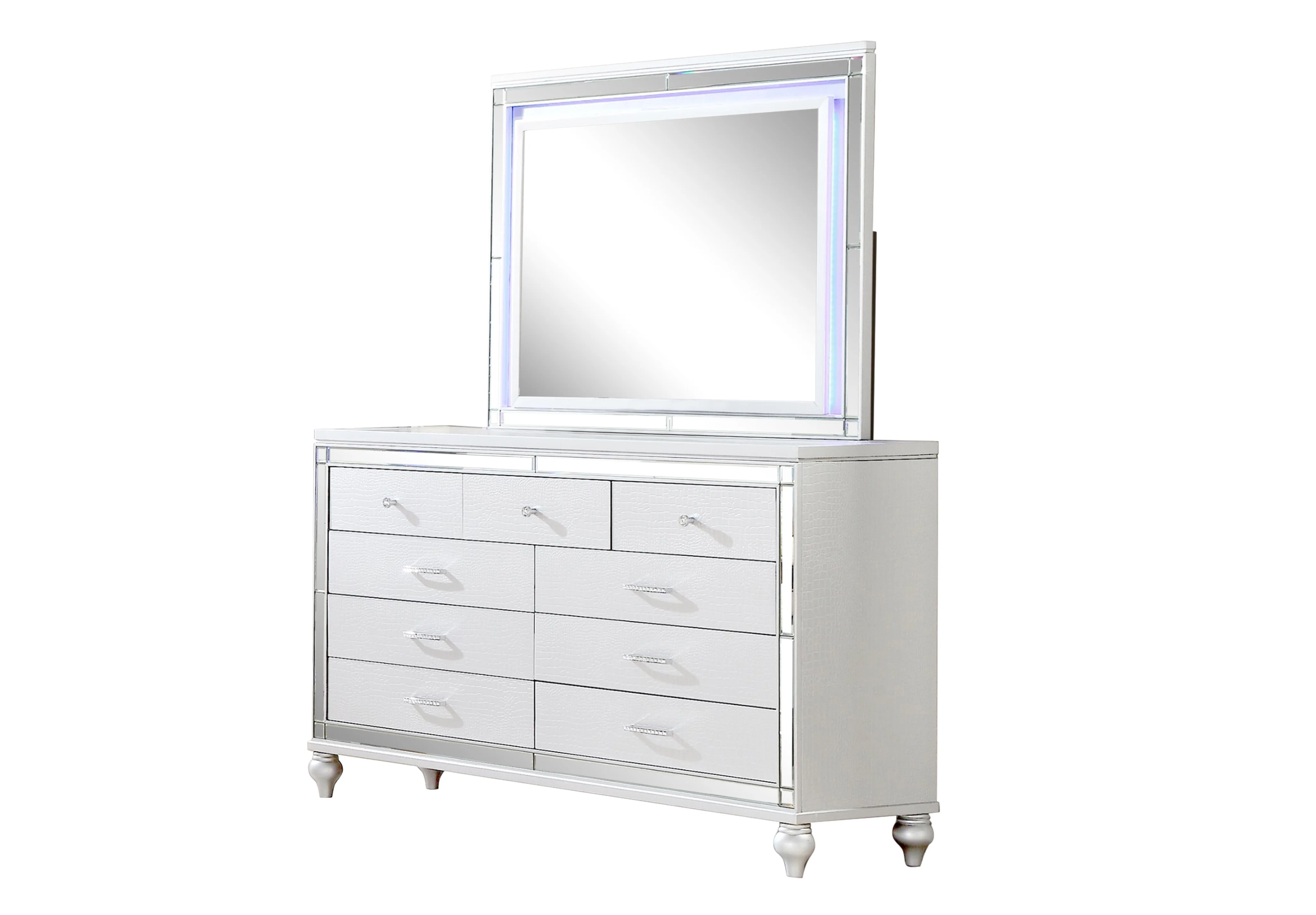 Modern White Wood Dresser - 154.32 - Elevate Bedroom Storage