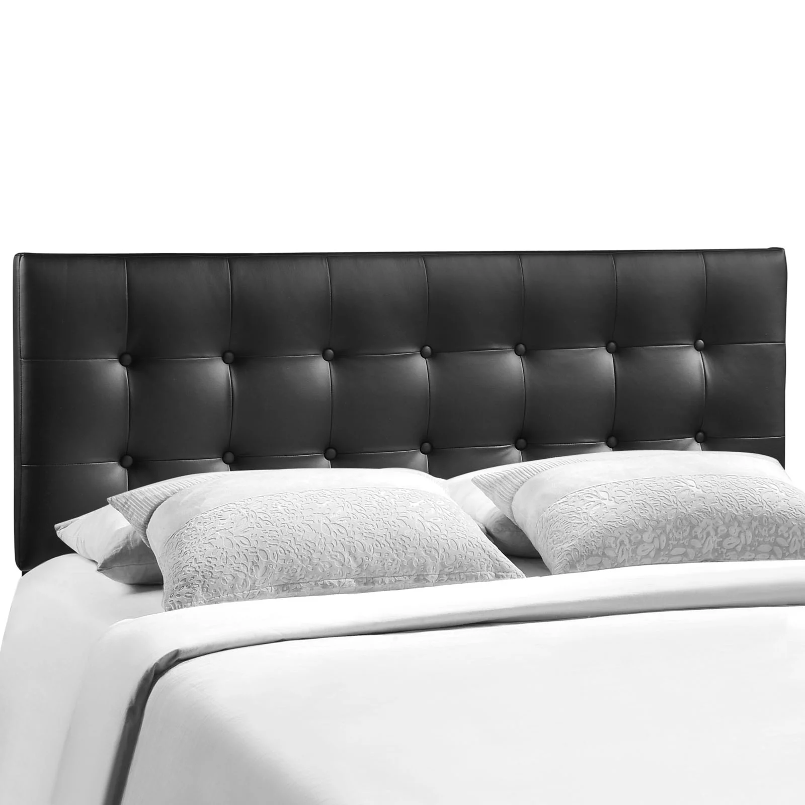Modway Emily Tufted Button Headboard, King, Black