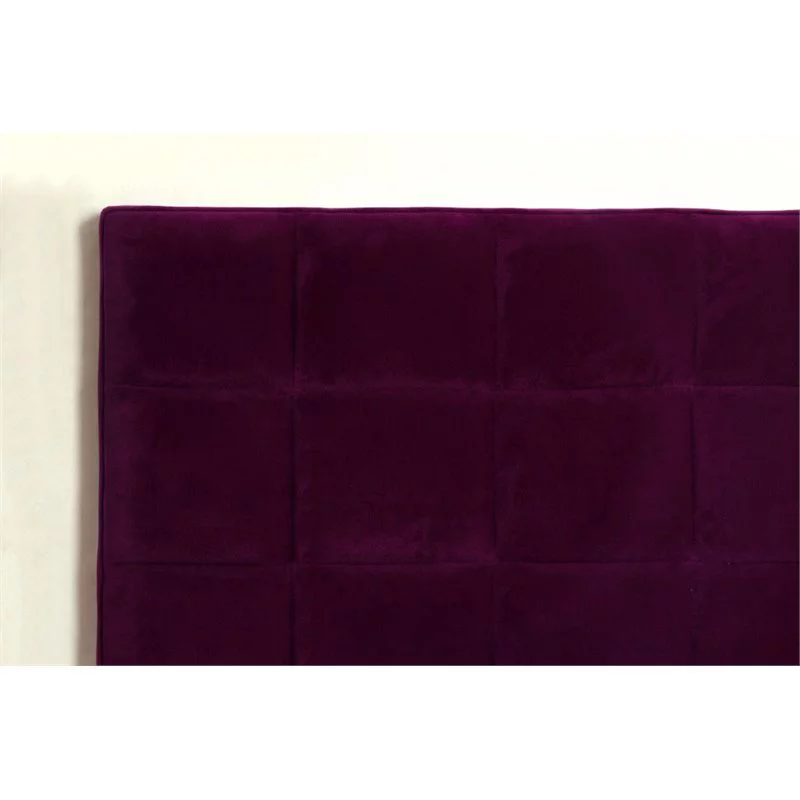 Furniture of America Hellan Fabric Upholstered Twin Headboard in Purple