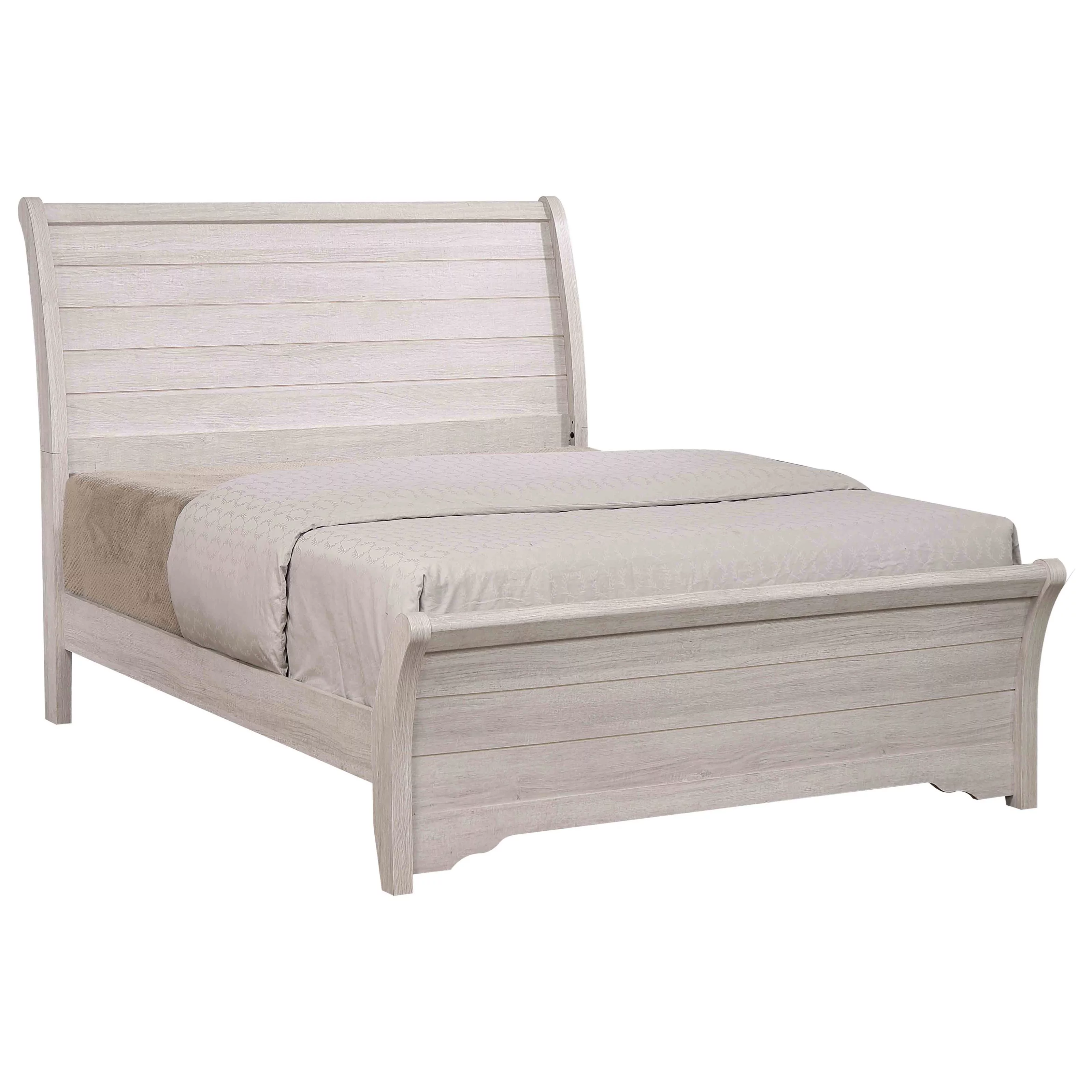 Traditional Rustic Style 3pc Queen Size Bed and 2x Nightstand Set Bedroom Wooden Furniture Chalk Gray Finish