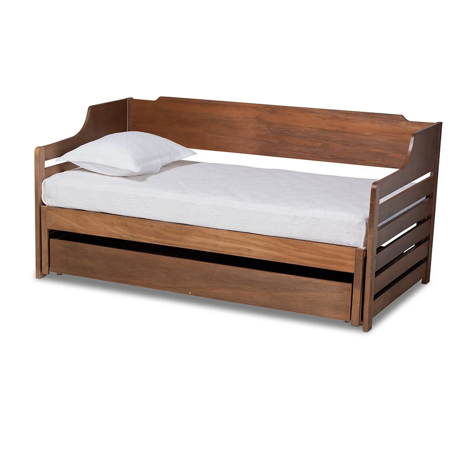 Baxton Studio Jameson Modern and Transitional Walnut Brown Finished Expandable Twin Size to King Size Daybed with